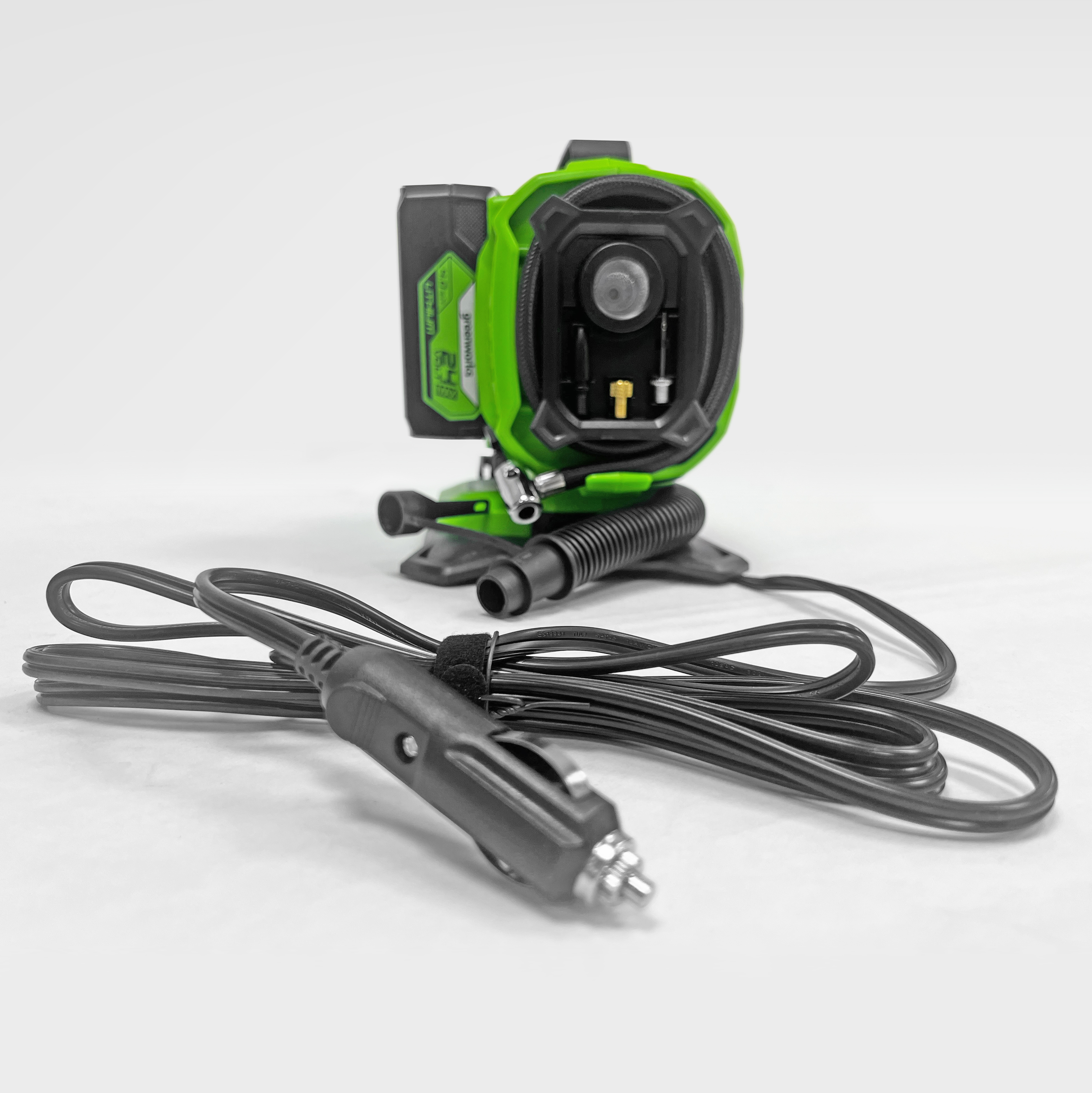 Компрессор автомобильный аккумуляторный Greenworks 24V/12V ACG301 3400807, без АКБ и ЗУ