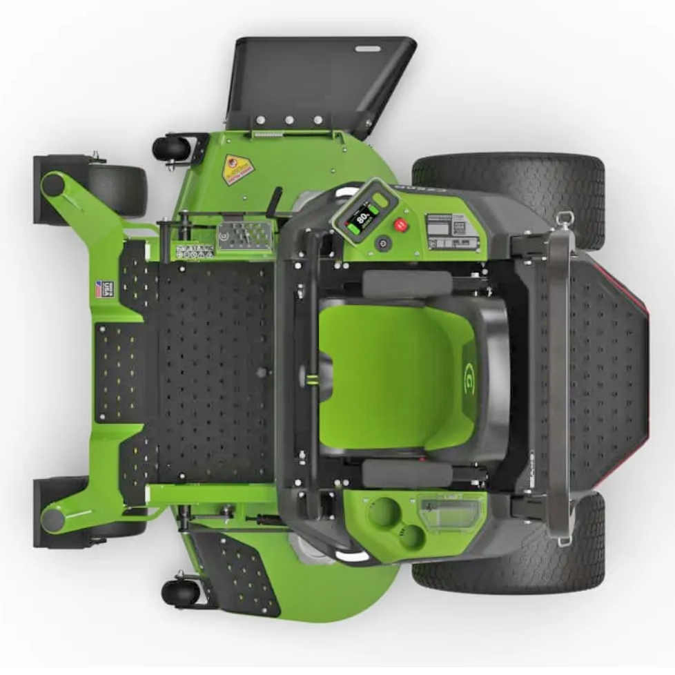 Райдер садовый 152 см с нулевым радиусом разворота аккумуляторный Greenworks 82V ZTC152 7405107, бесщеточный, с АКБ 24 кВтч