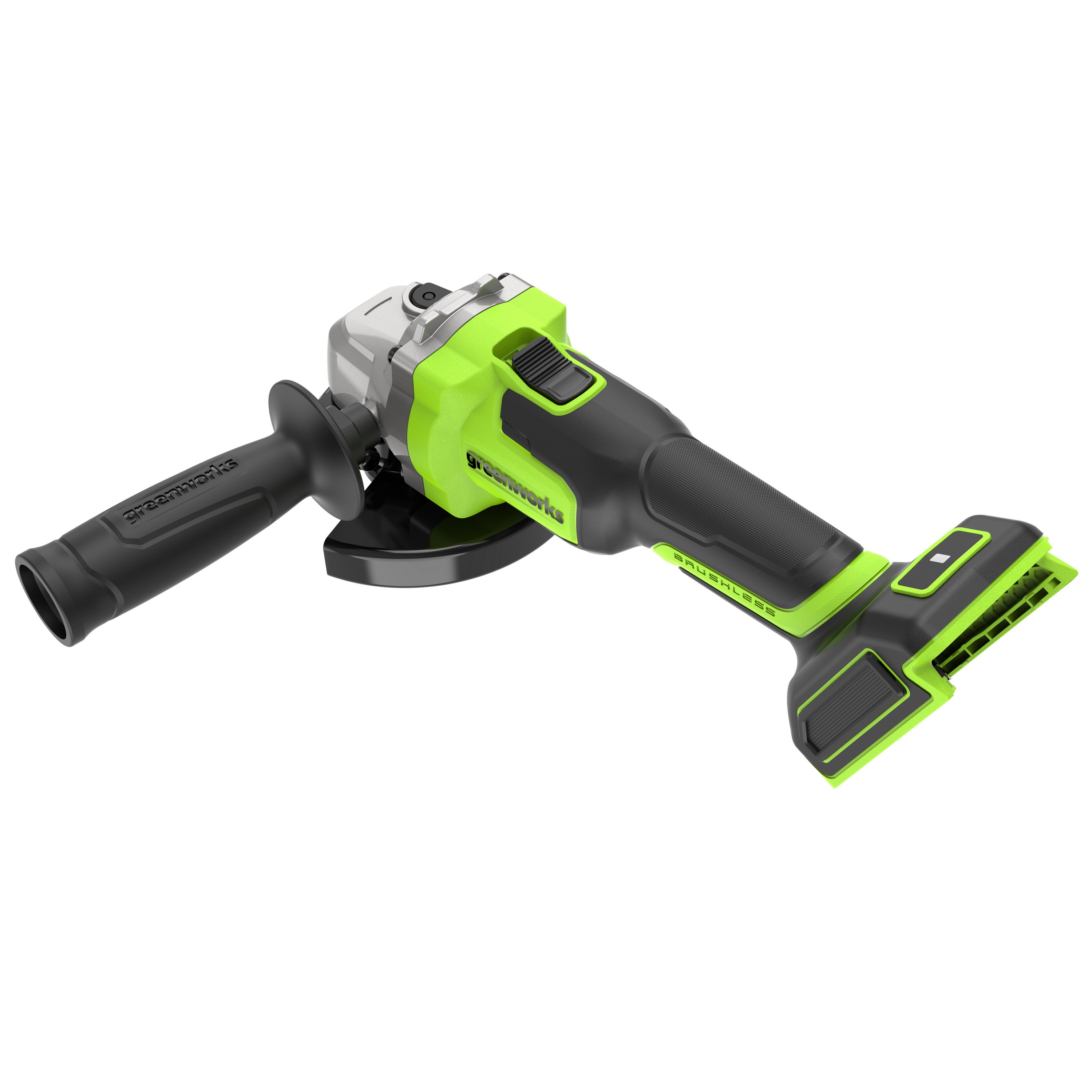 Угловая шлифмашинка (болгарка) 125 мм аккумуляторная Greenworks 24V AG5900 3201007, бесщеточная, без АКБ и ЗУ