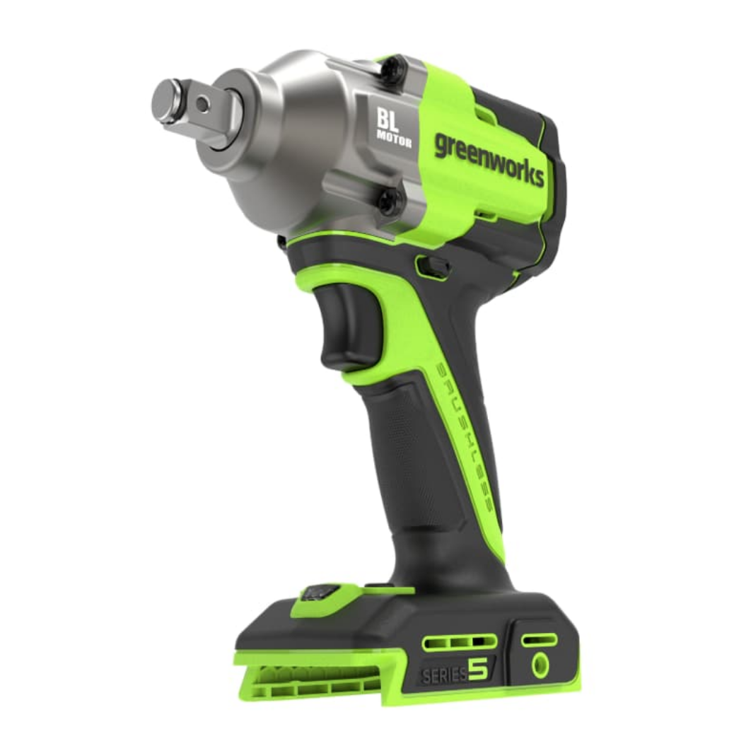 Гайковёрт ударный аккумуляторный Greenworks 24V 500Нм IW5500 3805007, бесщёточный, без АКБ и ЗУ