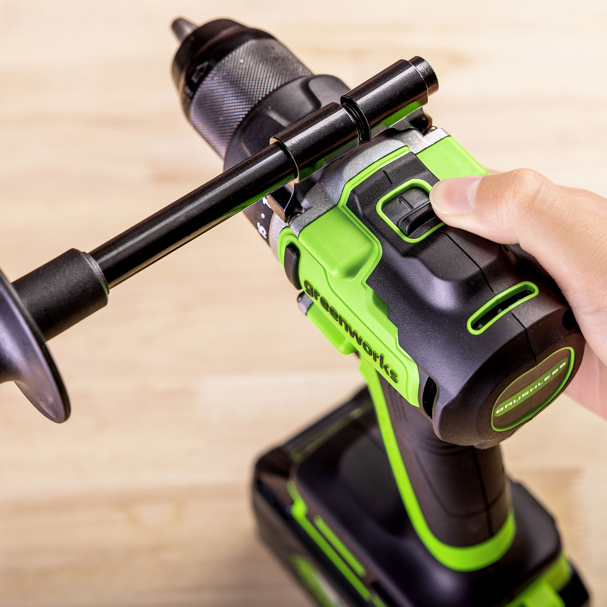 Дрель-шуруповерт аккумуляторная Greenworks 24V GD24DD90 (90 Нм) 3707507, бесщёточная, без АКБ и ЗУ