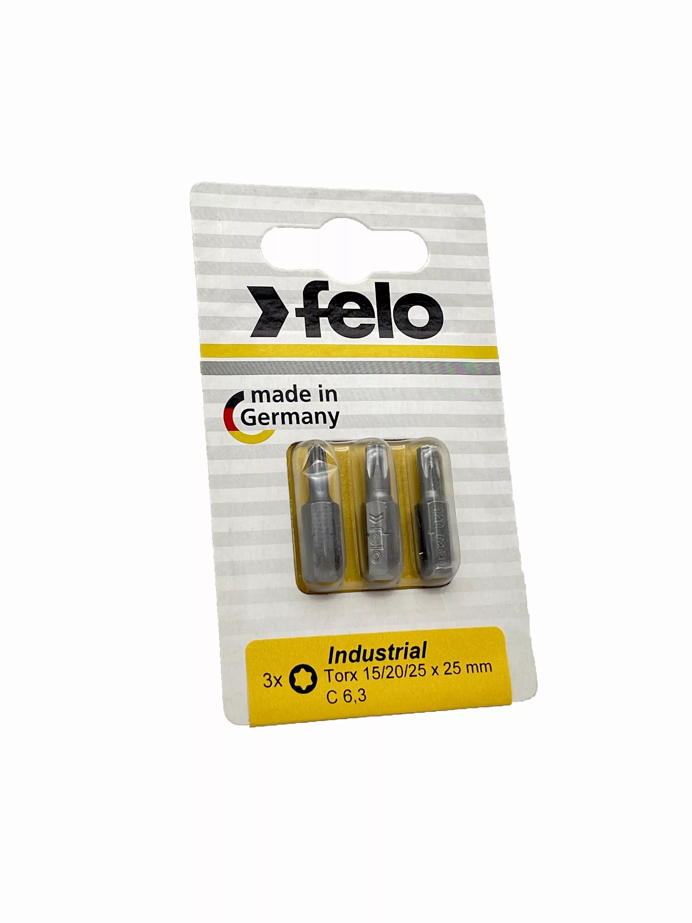 Felo Биты TX15/TX20/TX25 25мм, серия Industrial, 3 шт в блистере 02693316
