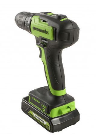 Дрель-шуруповерт аккумуляторная Greenworks 24V GD24DD35 (35 Нм), бесщеточная, без АКБ и ЗУ