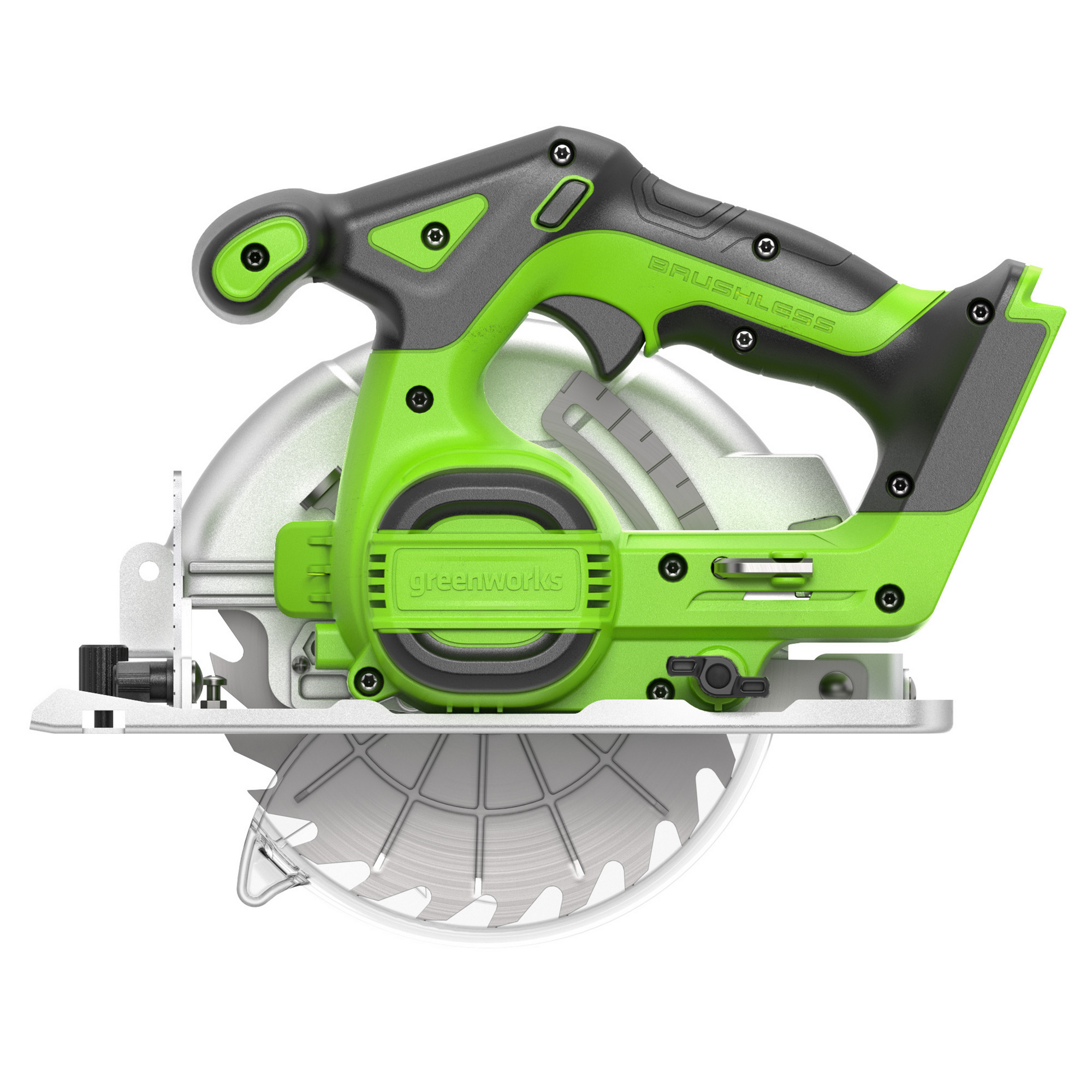 Пила циркулярная аккумуляторная Greenworks 24V GD24CS165 1501607, бесщеточная, без АКБ и ЗУ