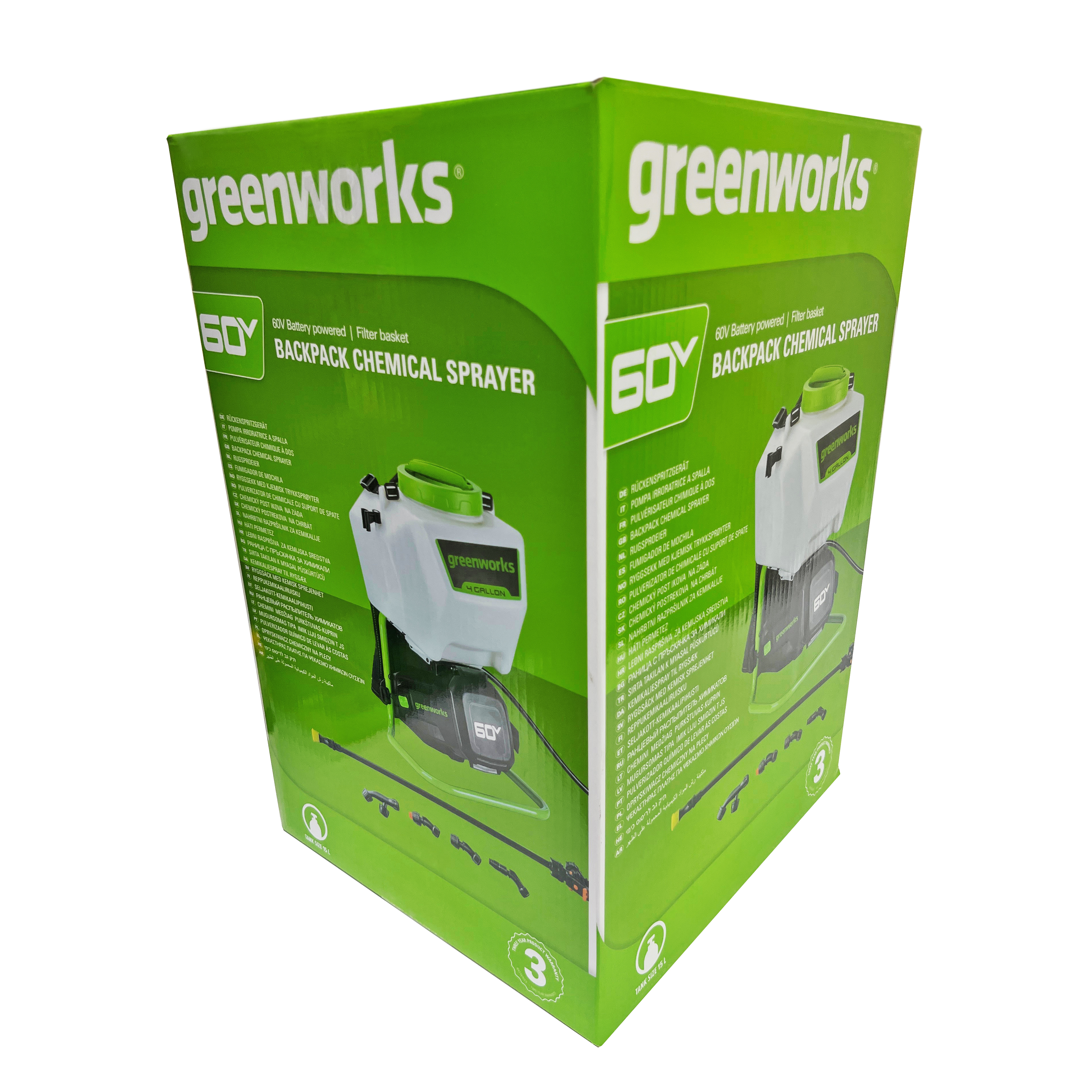 Опрыскиватель садовый аккумуляторный Greenworks 60V GW-BPS60 5300107, без АКБ и ЗУ