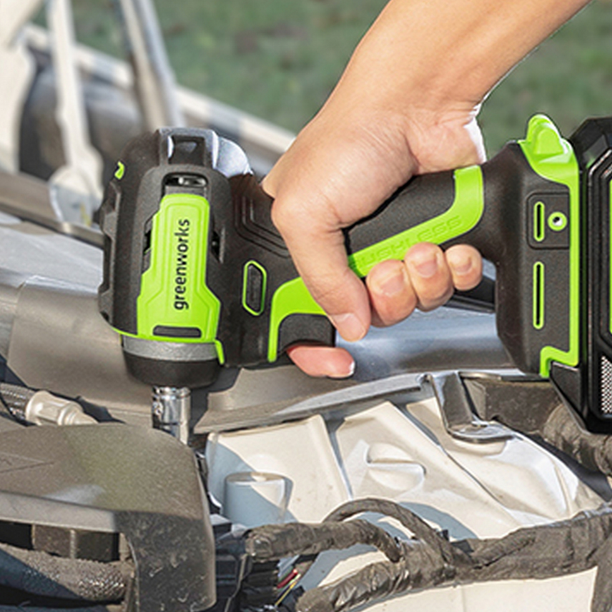 Гайковёрт ударный аккумуляторный Greenworks 24V 200Нм G24IW200 3803607, бесщёточный, без АКБ и ЗУ