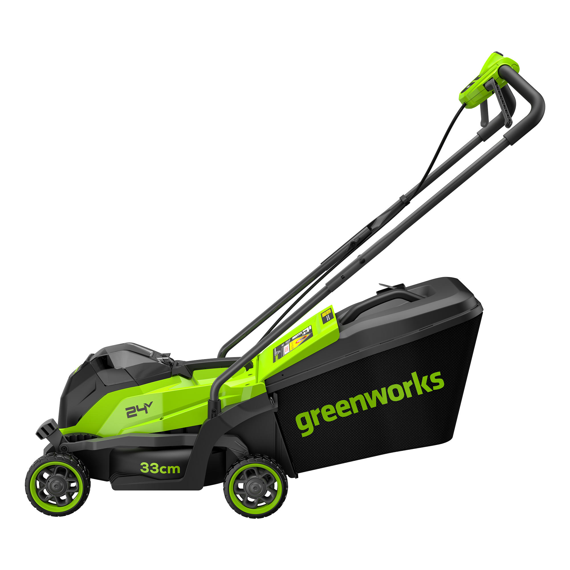 Газонокосилка аккумуляторная 33 см Greenworks 24V GD24LM331 2520607, бесщеточная, без АКБ и ЗУ