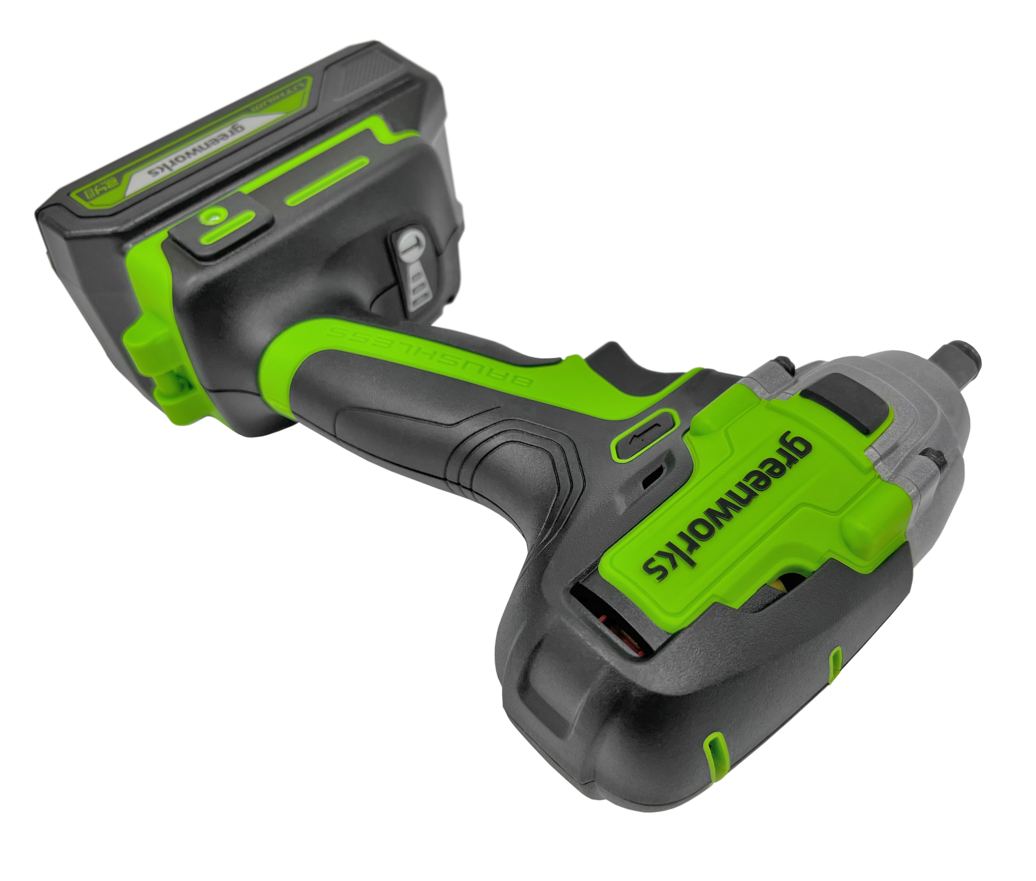 Гайковёрт ударный  аккумуляторный Greenworks 24V 400Нм GD24IW400 3802907, бесщёточный, без АКБ и ЗУ