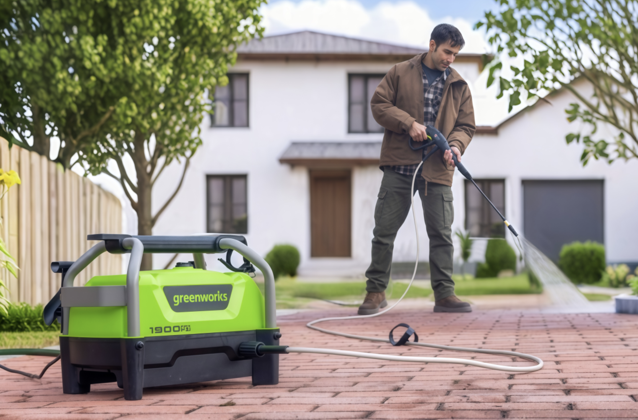 Мойка высокого давления 130 бар 1700 Вт электрическая Greenworks PW3130
