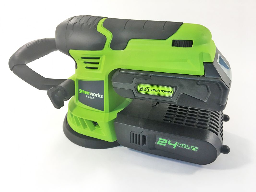 Шлифмашинка эксцентриковая аккумуляторная Greenworks 24V G24ROS, без АКБ и ЗУ