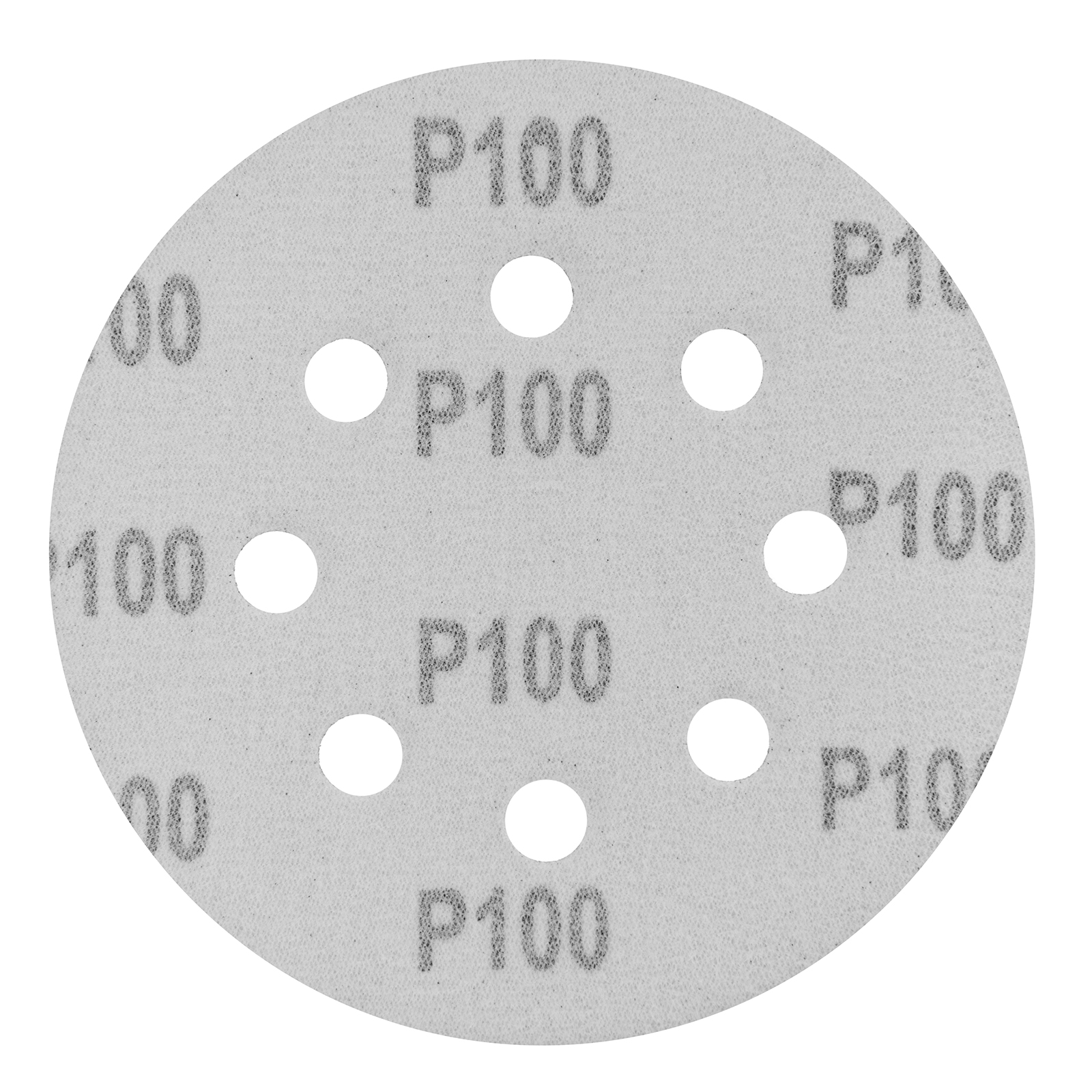 Круг абразивный на ворсовой подложке под "липучку", перфорированный, P 100, 125 мм, 5 шт