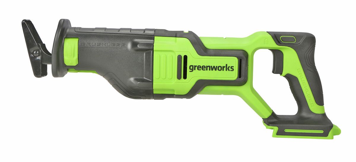 Пила сабельная аккумуляторная Greenworks 24V GD24RS 1200407, бесщеточная, без АКБ и ЗУ