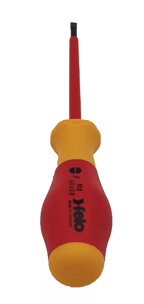 Отвертка диэлектрическая шлицевая SL4,0x0,8x100 Felo 91304090