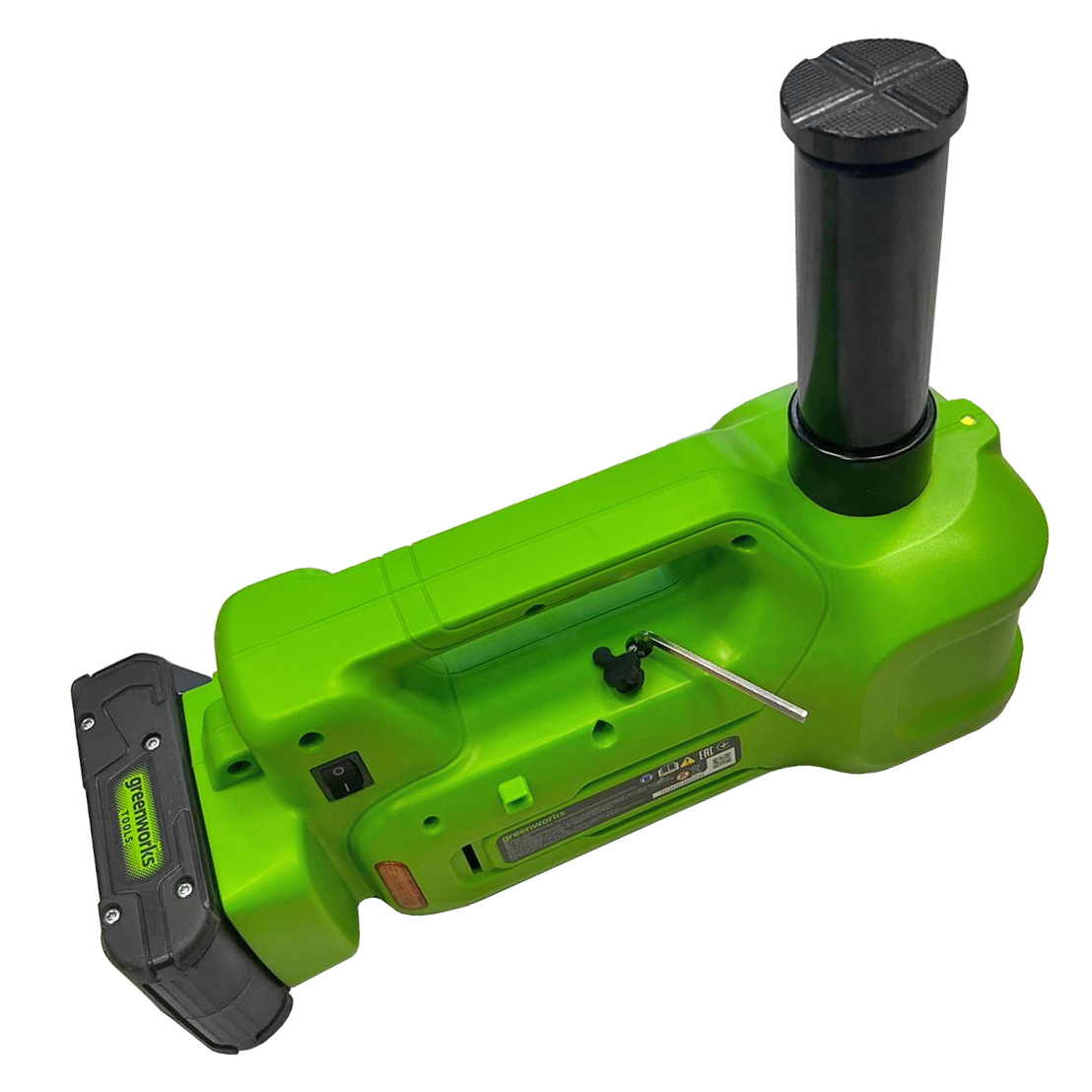 Домкрат автомобильный гидравлический аккумуляторный Greenworks 24V G24JACK 24V 3401407, без АКБ и ЗУ