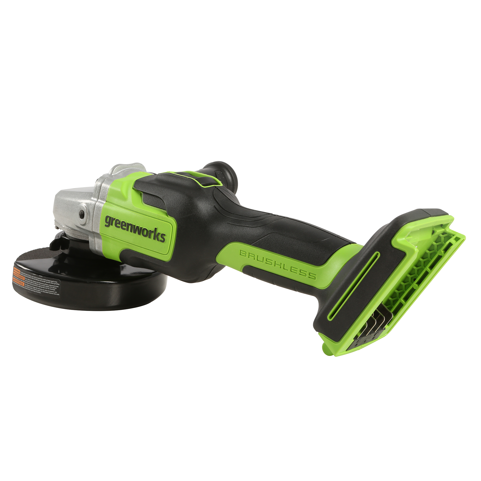 Угловая шлифмашинка (болгарка) 125 мм аккумуляторная Greenworks 24V GD24AG 3200207, бесщеточная, без АКБ и ЗУ