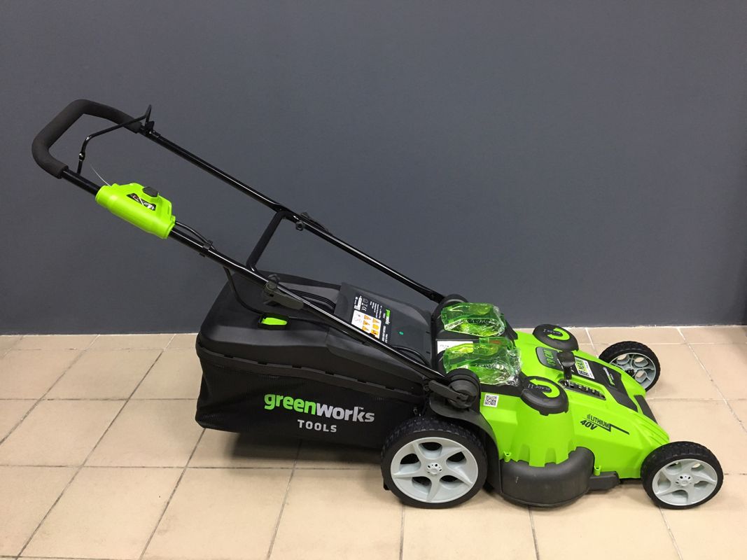 Газонокосилка аккумуляторная Greenworks 49 см 40V G40LM49DB TwinForce 2500207, без АКБ и ЗУ
