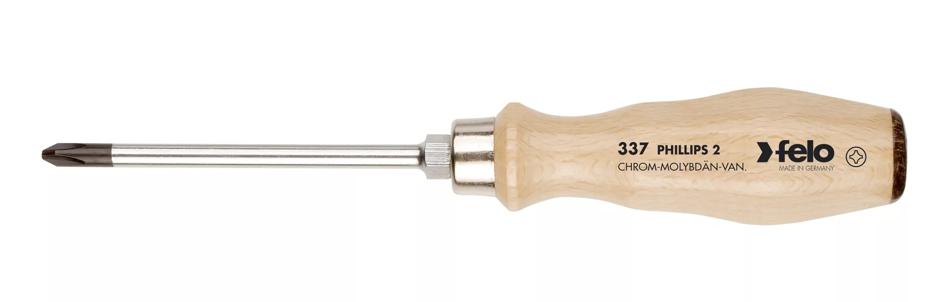Отвертка с деревянной рукояткой ударная PH 3Х150 FELO 33730590