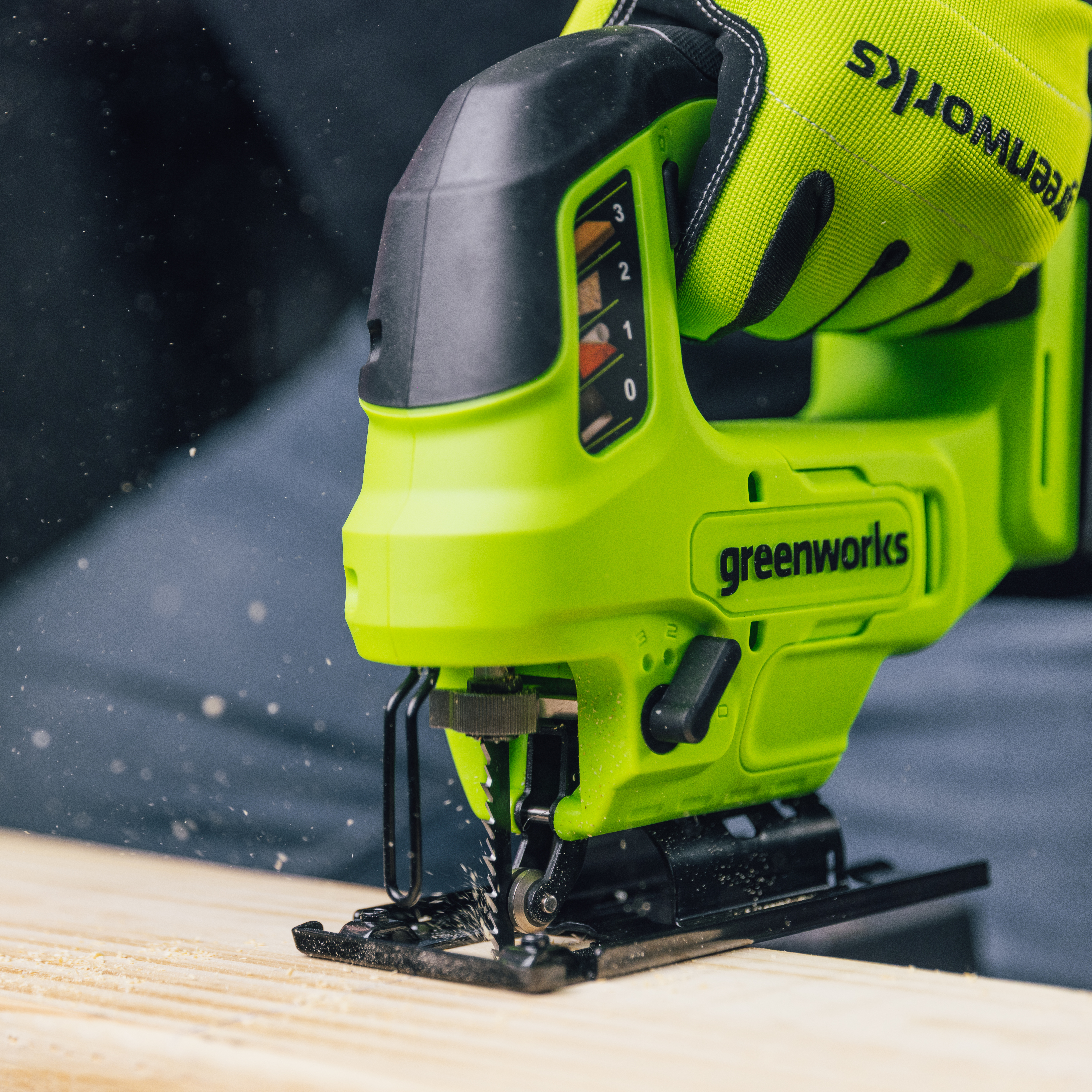Лобзик аккумуляторный Greenworks GD24JS90 24V 3601707 (3000 ход/мин), бесщеточный, без АКБ и ЗУ
