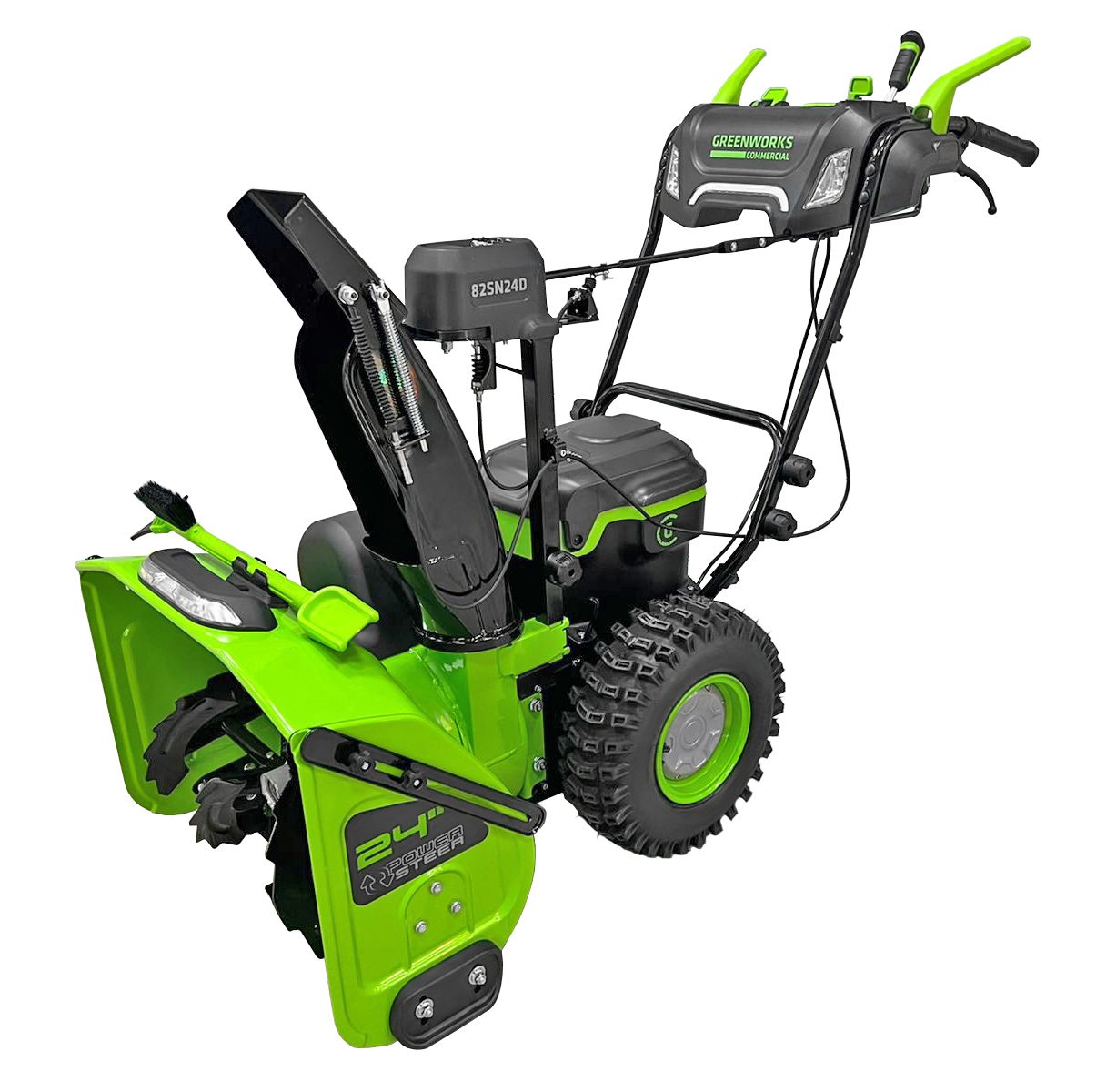 Снегоуборщик аккумуляторный самоходный 61 см Greenworks 82V Commercial GD82ST56 2602807, бесщёточный, с тремя АКБ на 8 А*ч и двойным ЗУ
