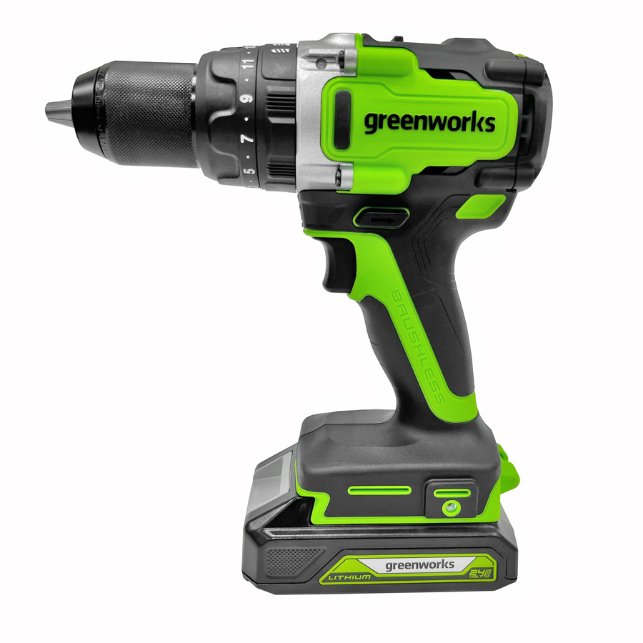 Дрель-шуруповерт ударная аккумуляторная Greenworks 24V GD24DD140 (140 Нм) 3707607, бесщёточная, без АКБ и ЗУ