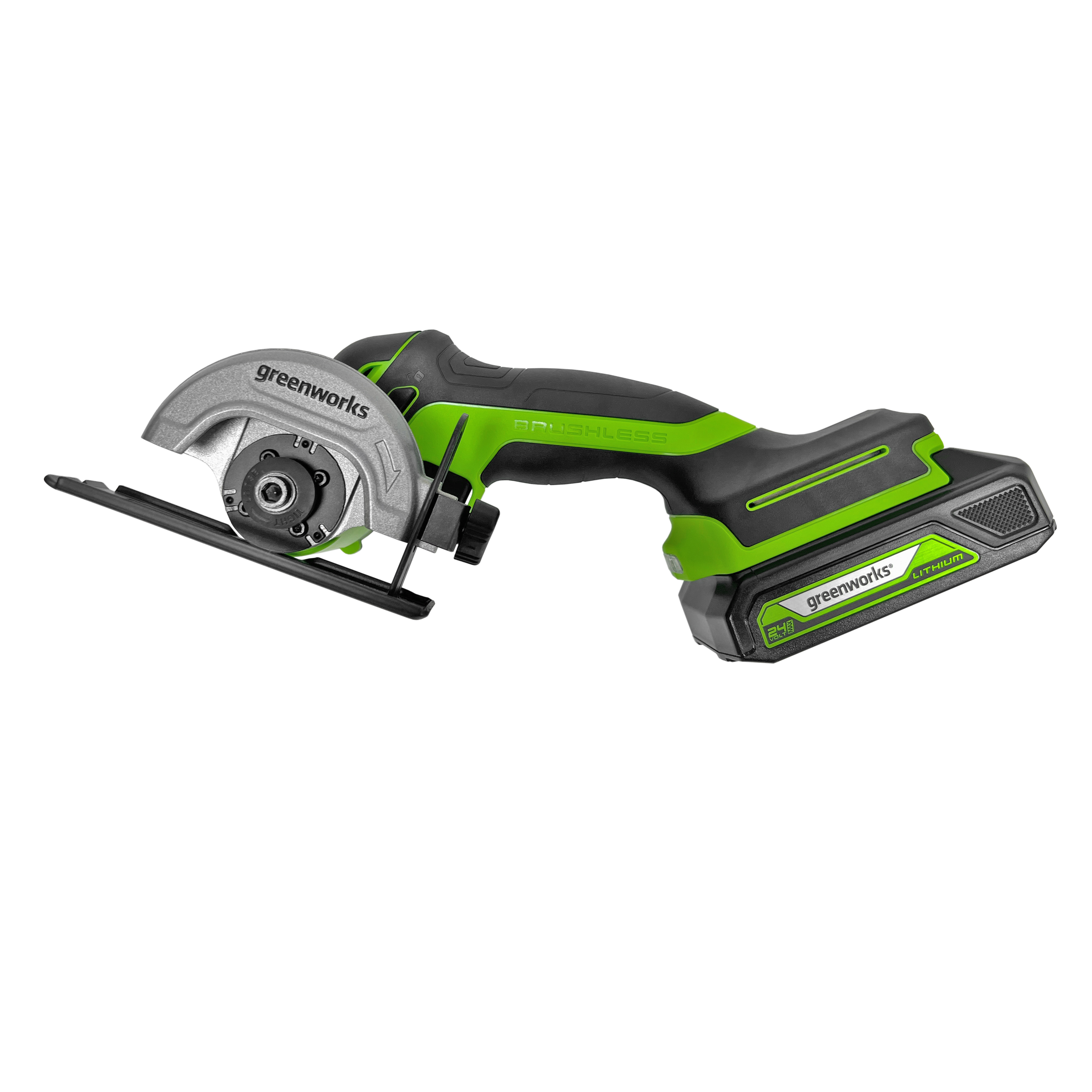 Углошлифовальная машина (болгарка) 76 мм аккумуляторная Greenworks 24V GD24UCS 3402007, бесщеточная, без АКБ и ЗУ