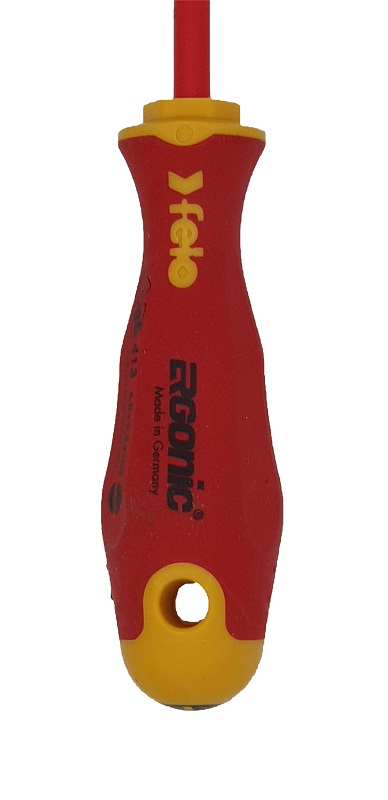 Отвёртка ERGONIC диэлектр., серия 413, SL 4,0х0,8х100 FELO 413 040 90