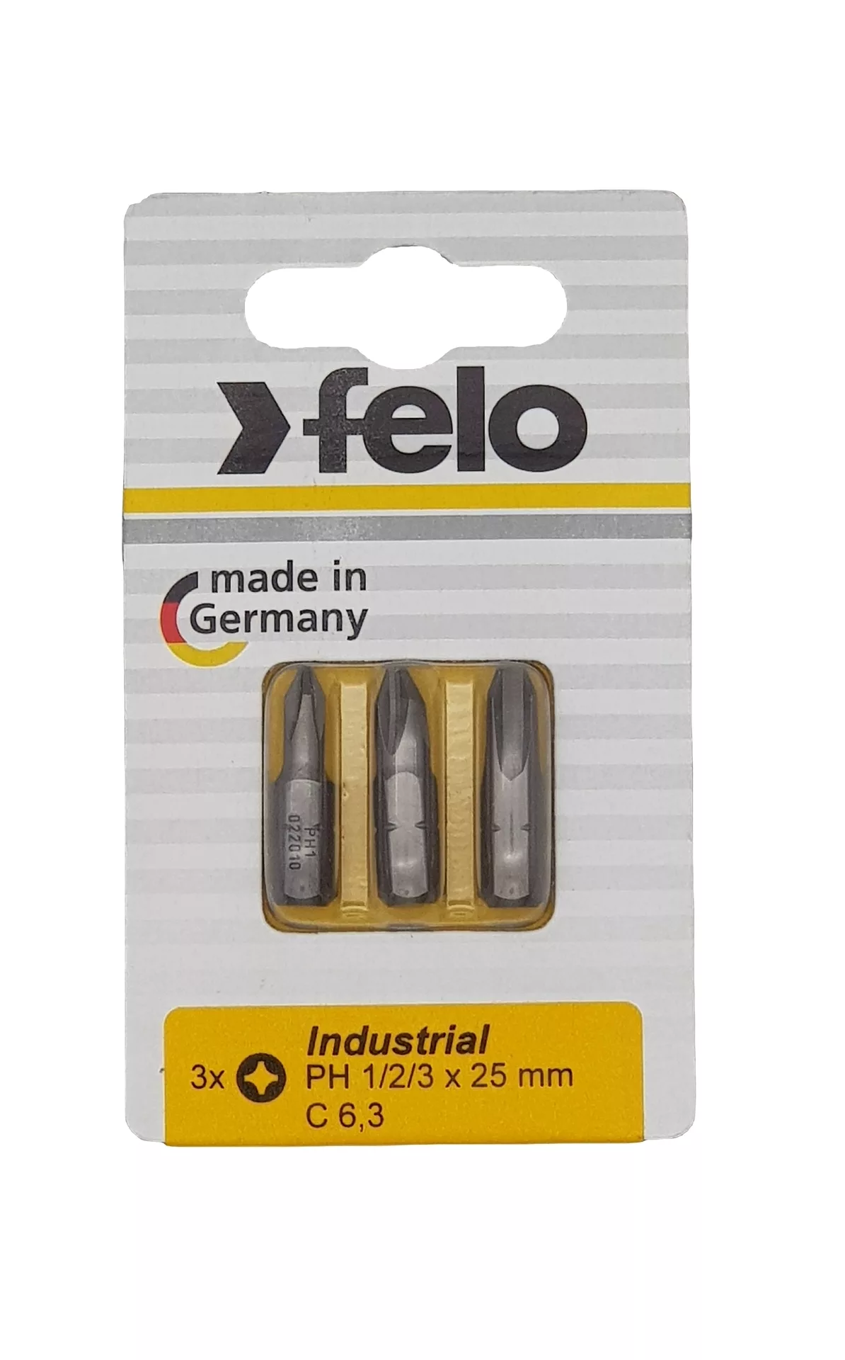 Биты PH1/PH2/PH3х25, С 6,3, 3 шт. FELO 022 931 16