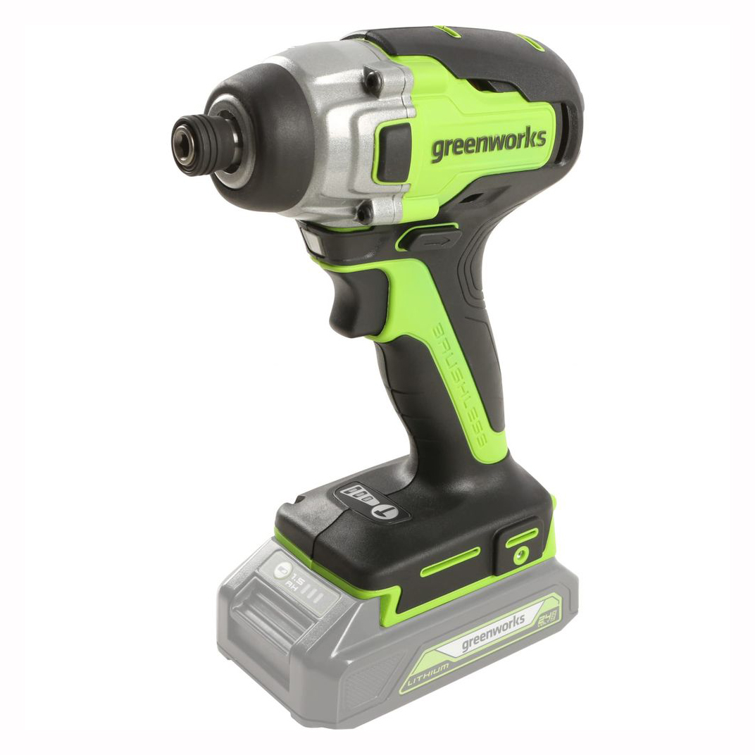 Винтовёрт импульсный 300 Нм аккумуляторный Greenworks 24V GD24ID3 3802807, бесщёточный, без АКБ и ЗУ