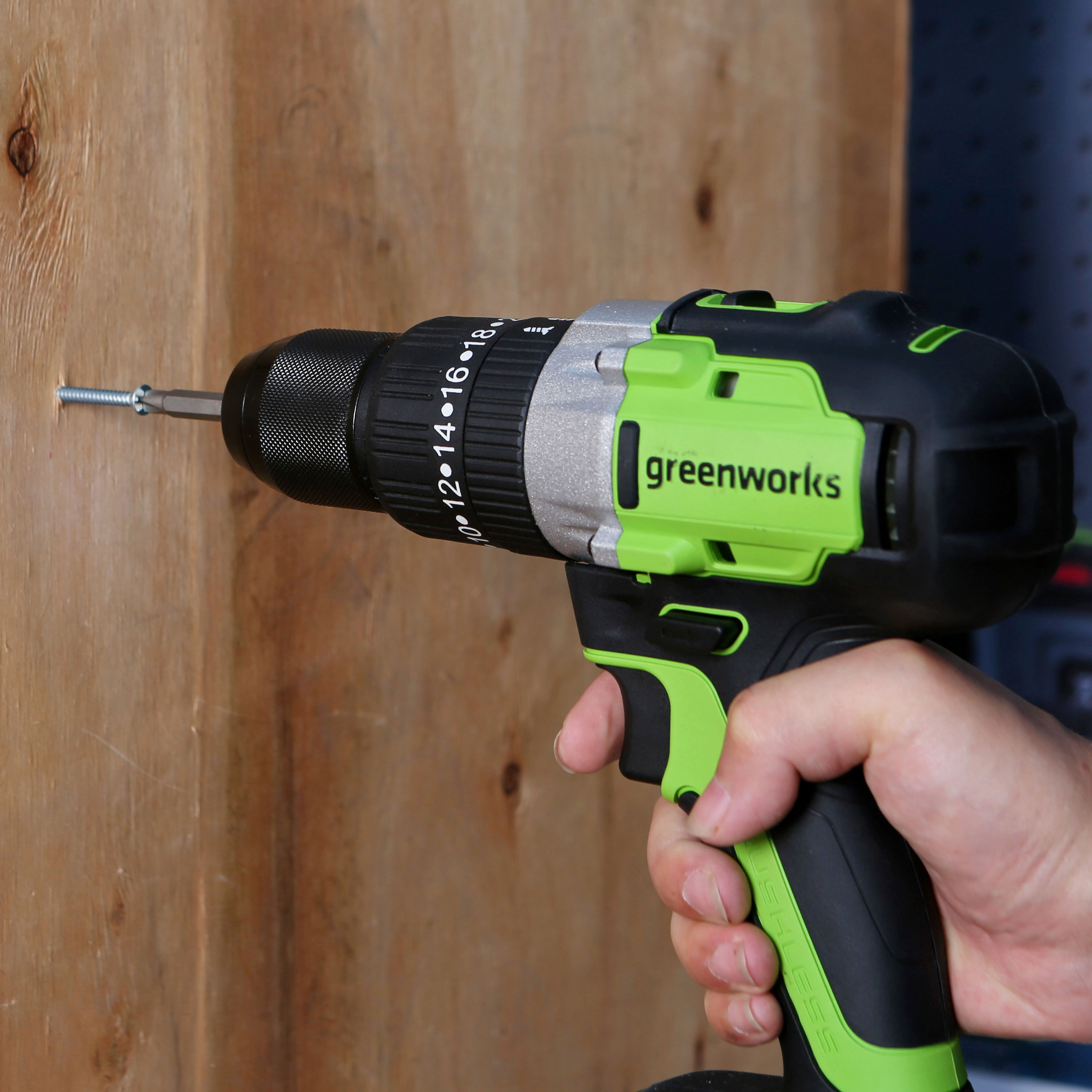 Дрель-шуруповерт ударная аккумуляторная Greenworks 24V GD24DD60 (60 Нм) 3704107, бесщёточная, без АКБ и ЗУ