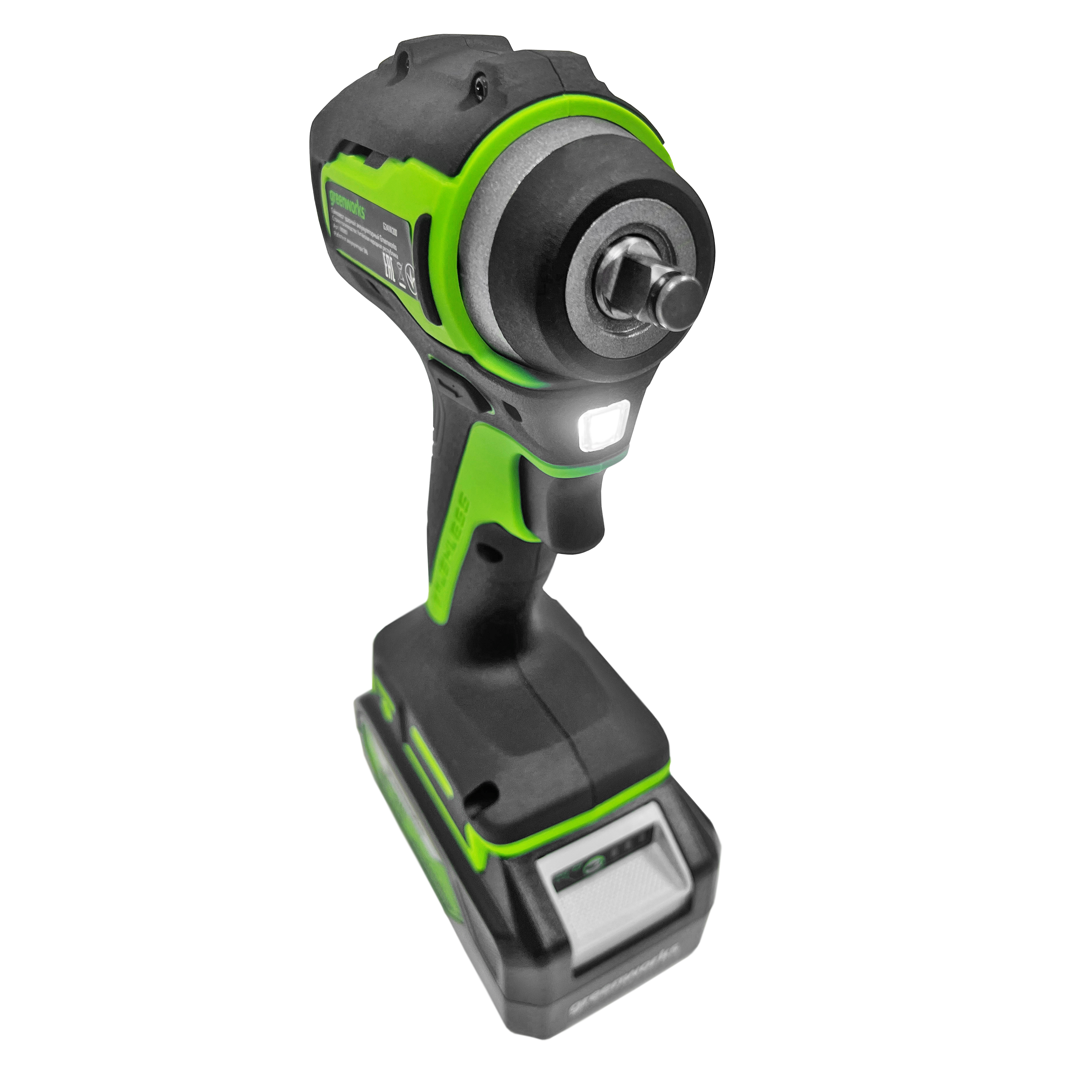 Гайковёрт ударный аккумуляторный Greenworks 24V 200Нм G24IW200 3803607, бесщёточный, без АКБ и ЗУ