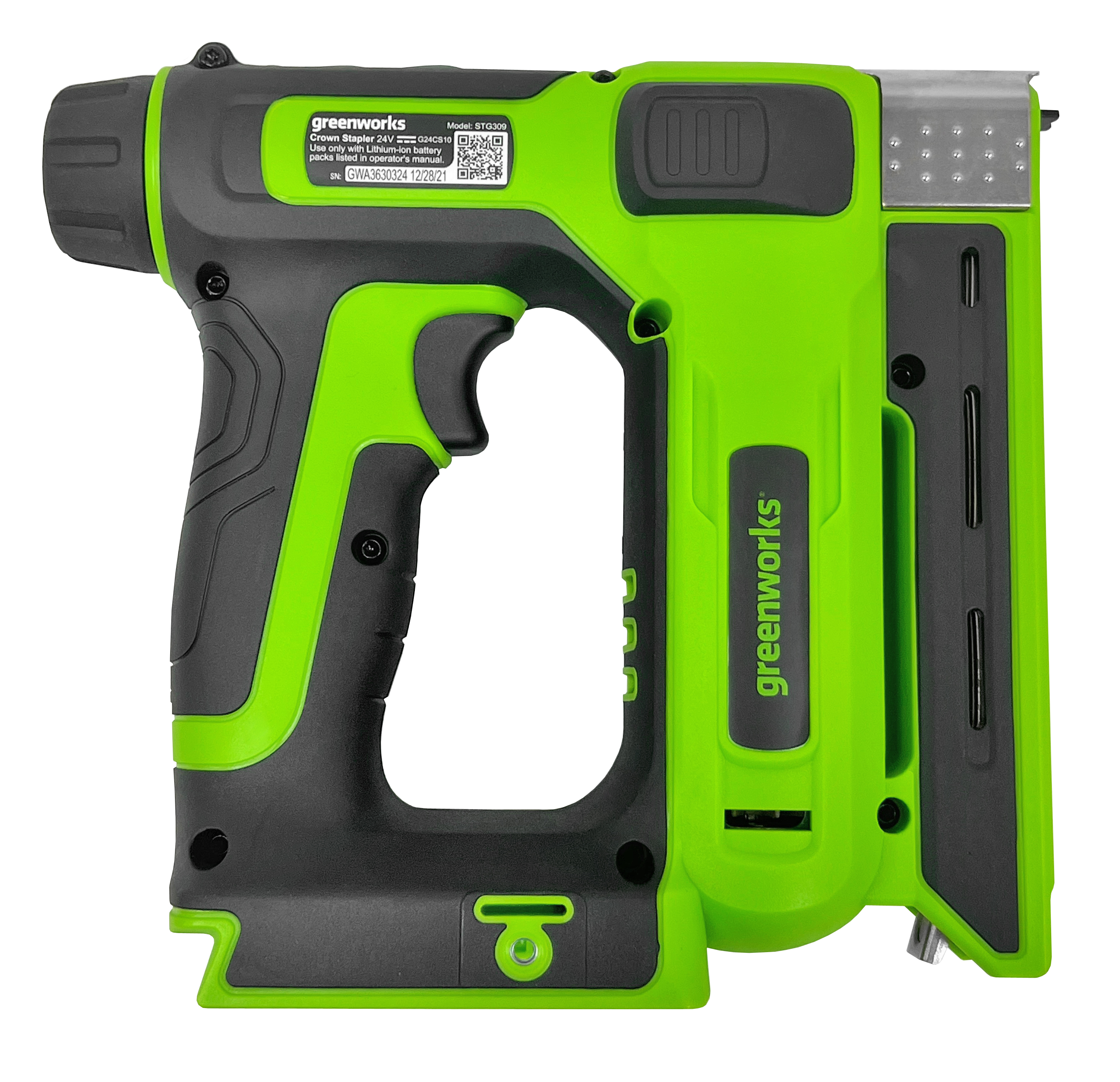Степлер аккумуляторный Greenworks 24V G24CS10 3400107, без АКБ и ЗУ