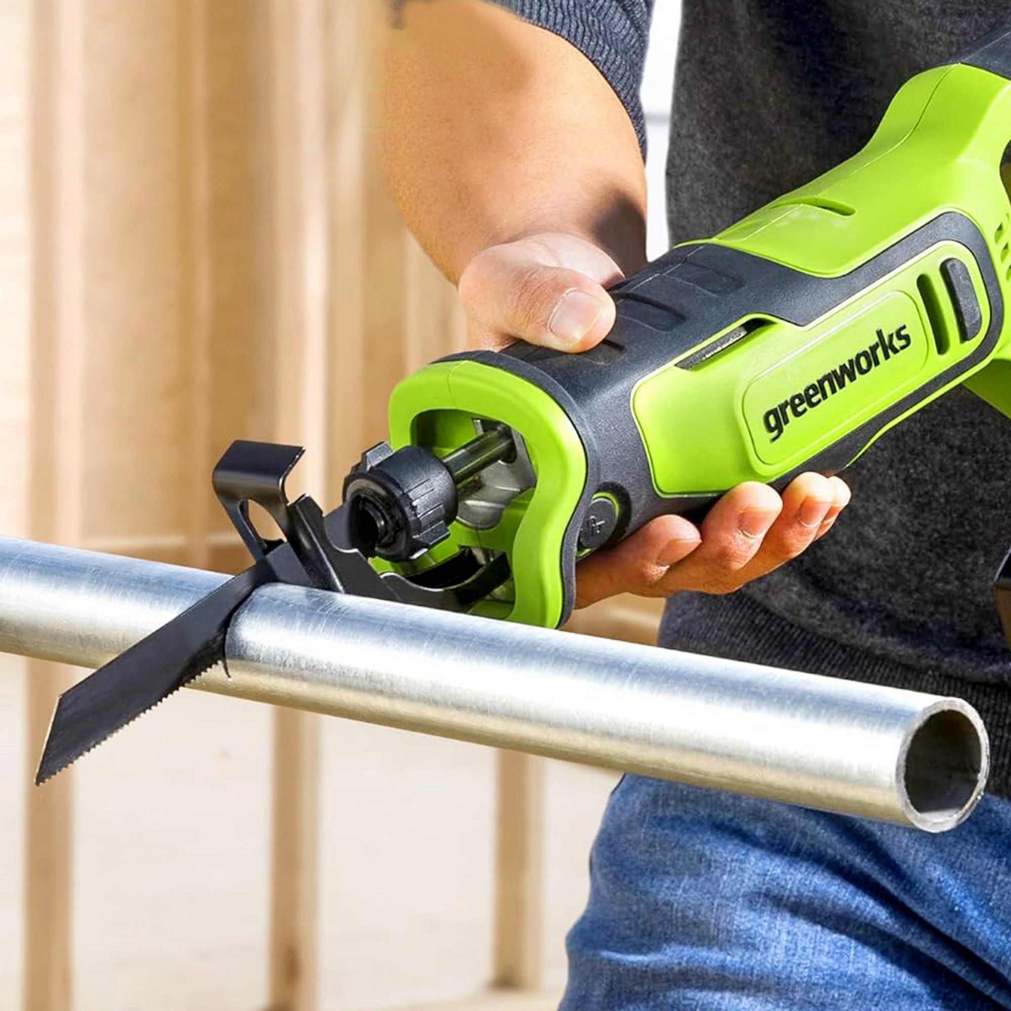 Пила сабельная аккумуляторная Greenworks 24V GPT-BLRS-1 1200607, бесщеточная, без АКБ и ЗУ