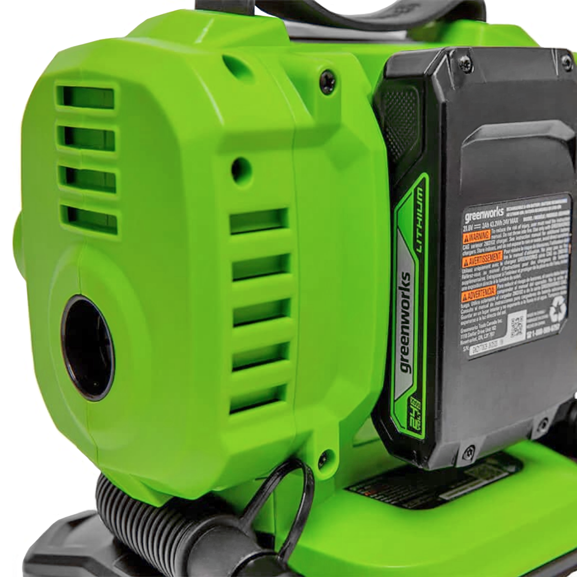 Компрессор автомобильный аккумуляторный Greenworks 24V/12V ACG301 3400807, без АКБ и ЗУ