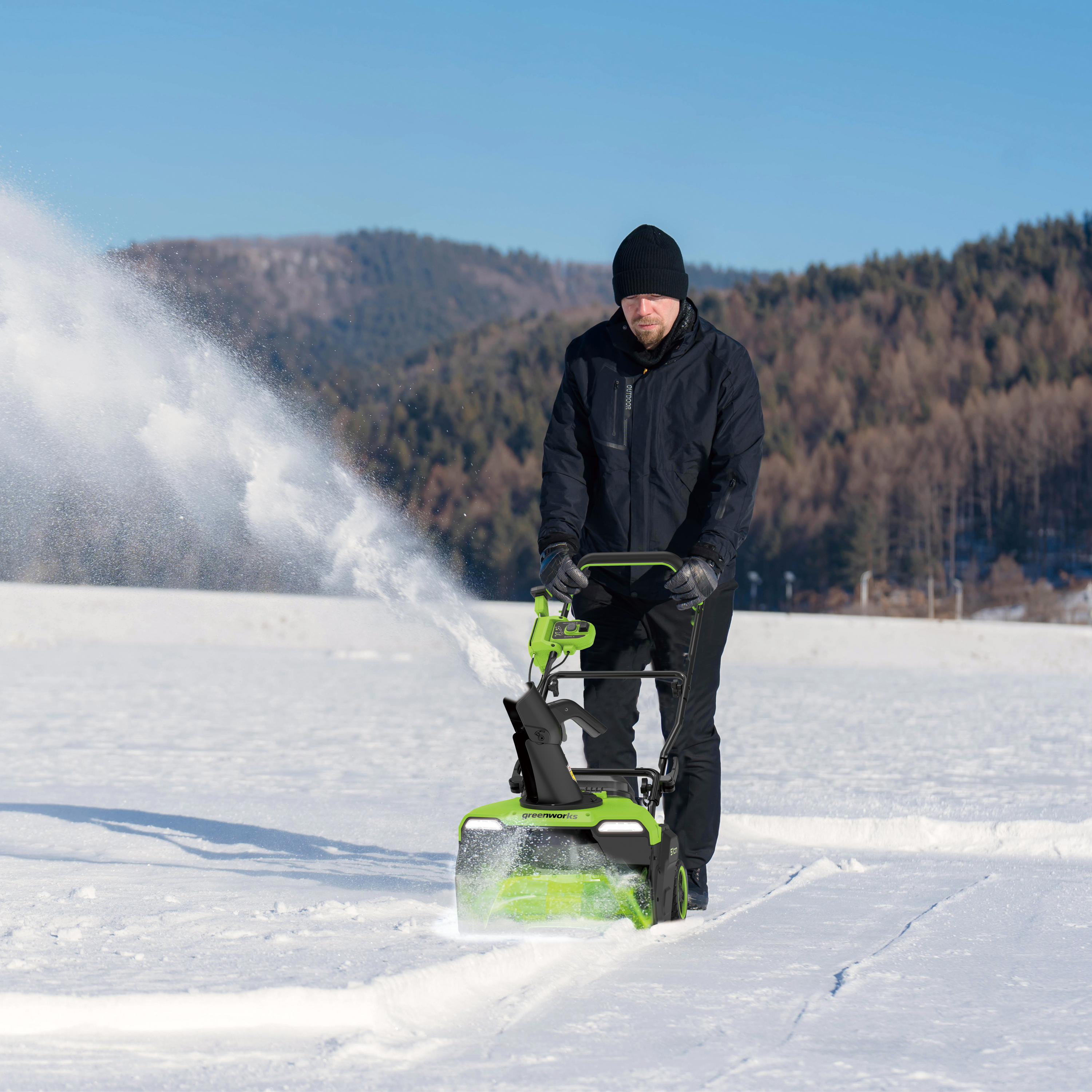 Снегоуборщик аккумуляторный Greenworks 51 см 40V GD40STX2 2603407, бесщёточный, с АКБ на 4 А*ч и ЗУ