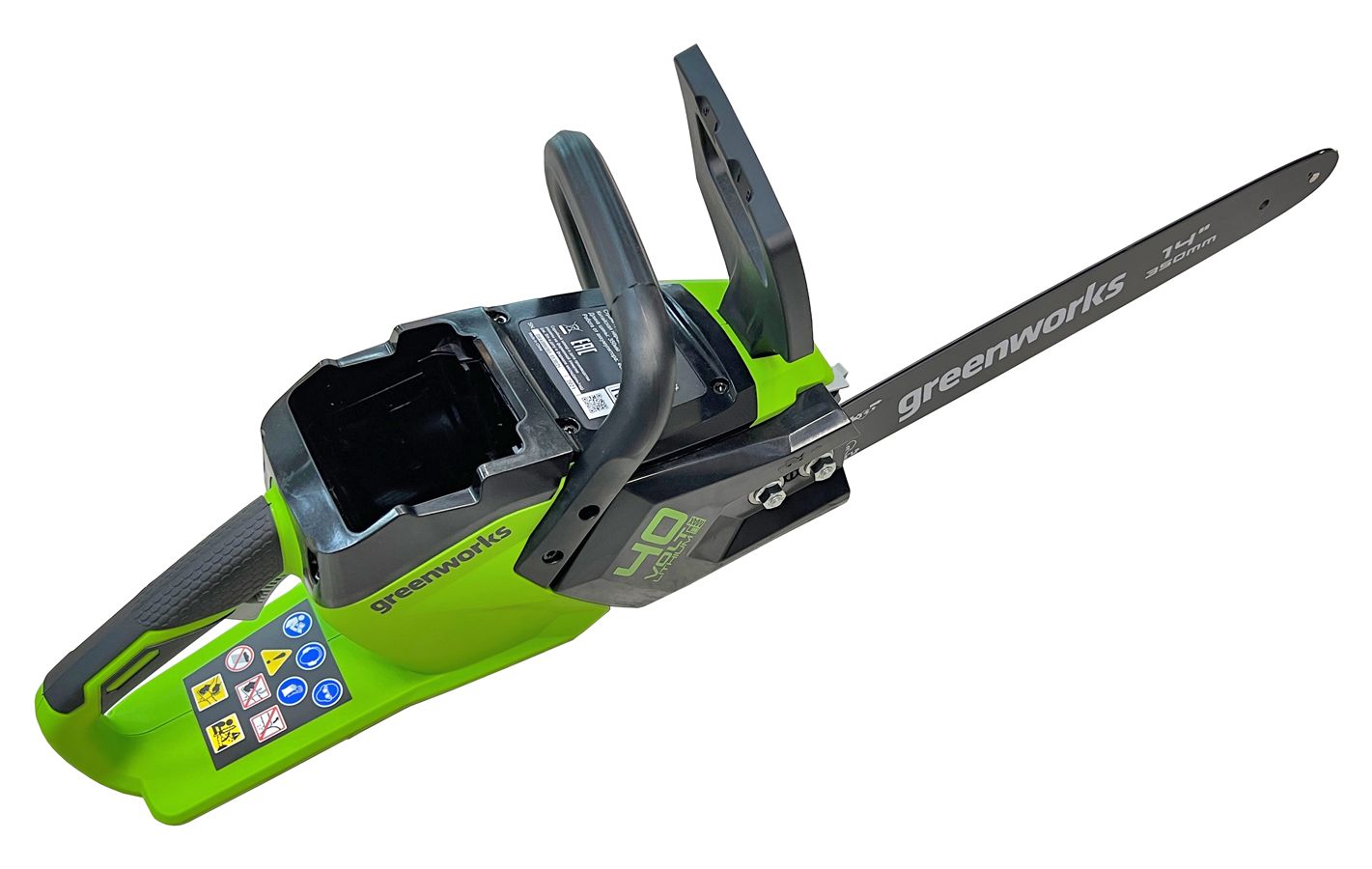 Пила аккумуляторная цепная Greenworks 35 см 40V GD40CS15 2005707, до 1,5 кВт, бесщёточная, без АКБ и ЗУ