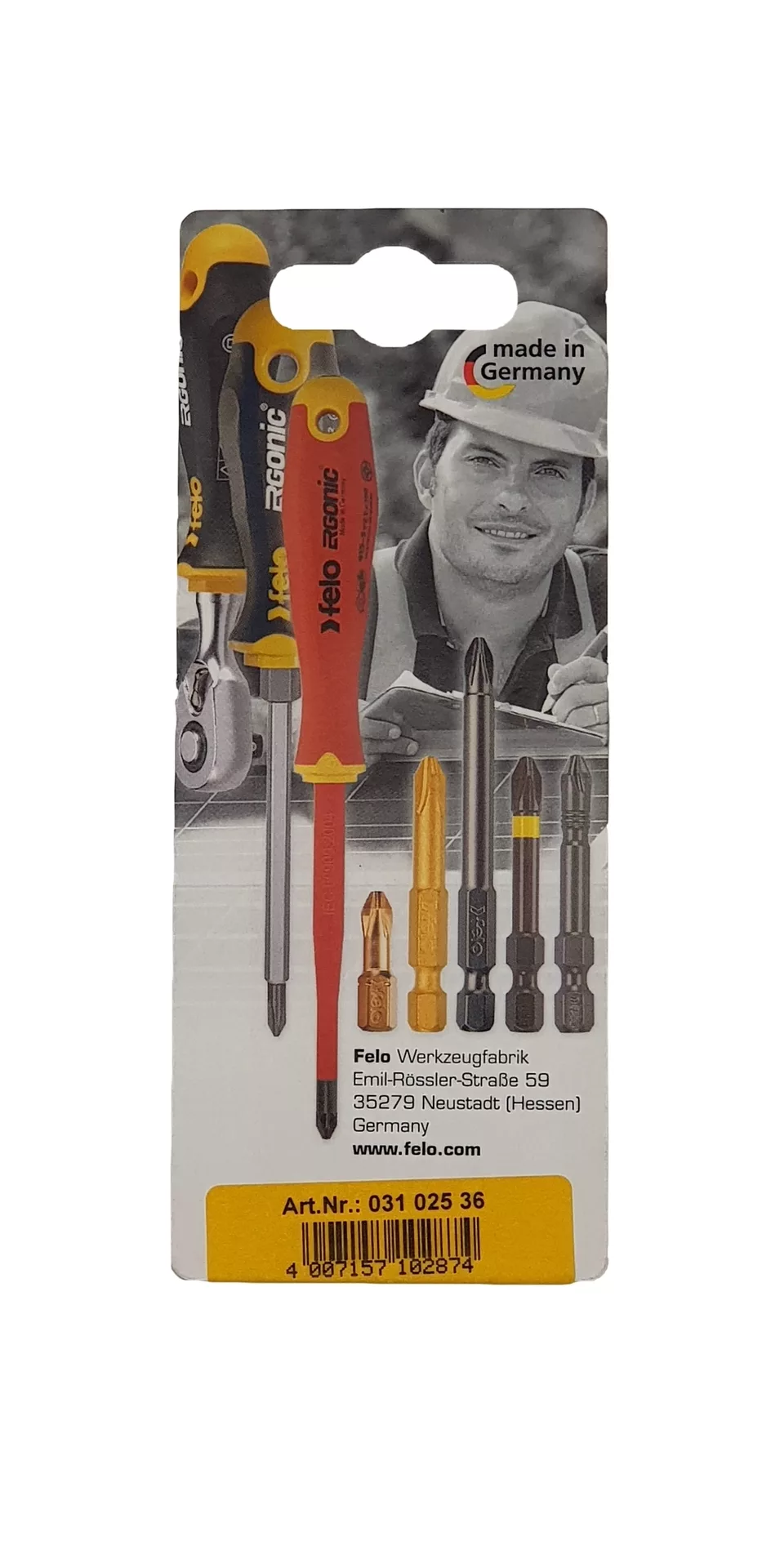 Биты PZ2х50, Е 6,3, 2 шт. FELO 031 025 36