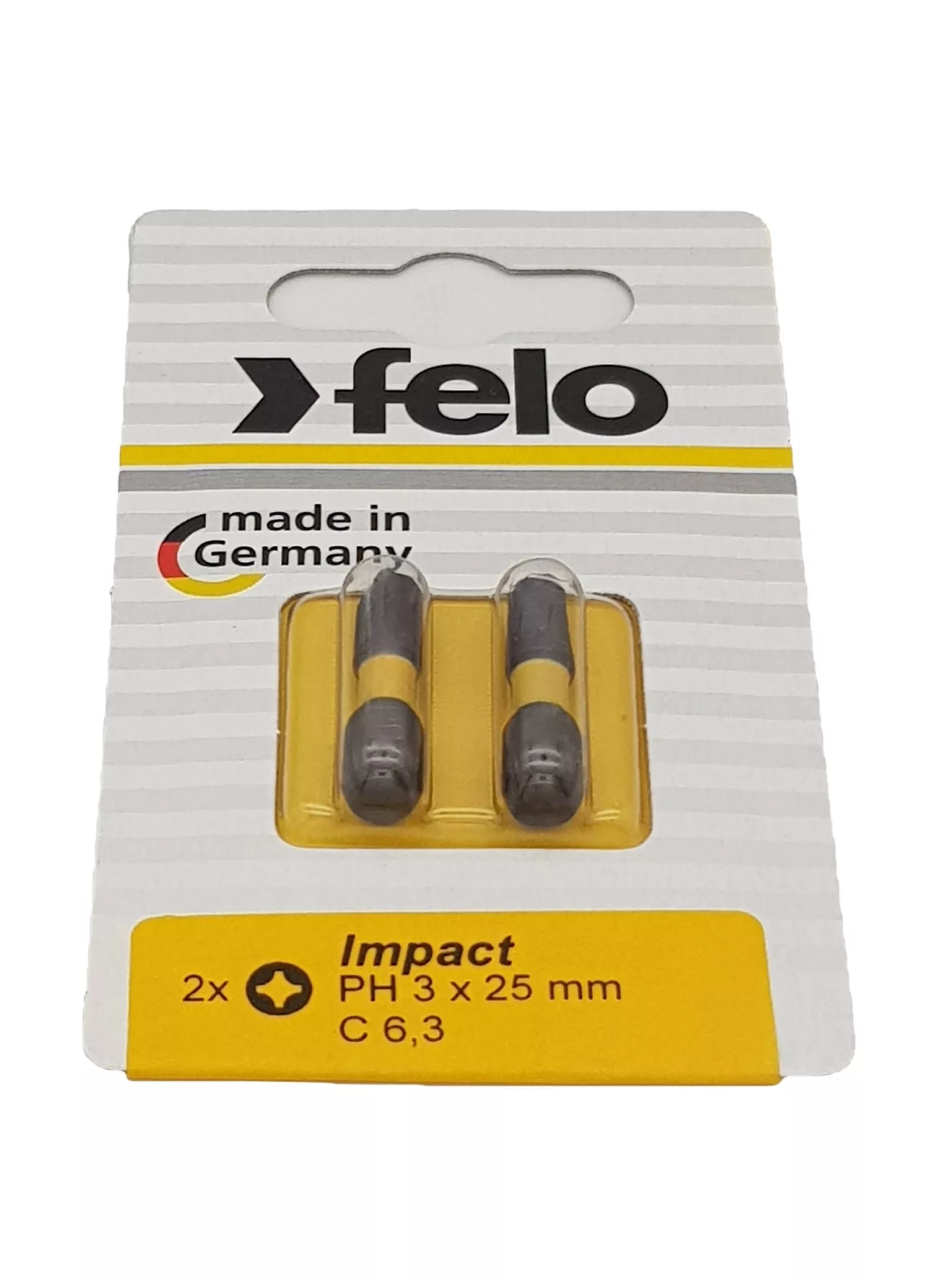 Бита крестовая ударная серия Impact PH 3X25, 2 шт FELO 022 032 41