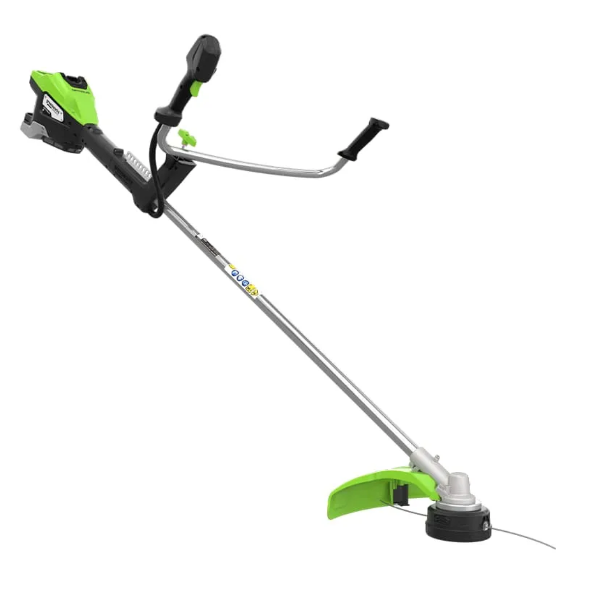 Триммер с велосипедными ручками аккумуляторный Greenworks 46 см (2 кВт) 82V TB201H 2112407, бесщёточный, без АКБ и ЗУ