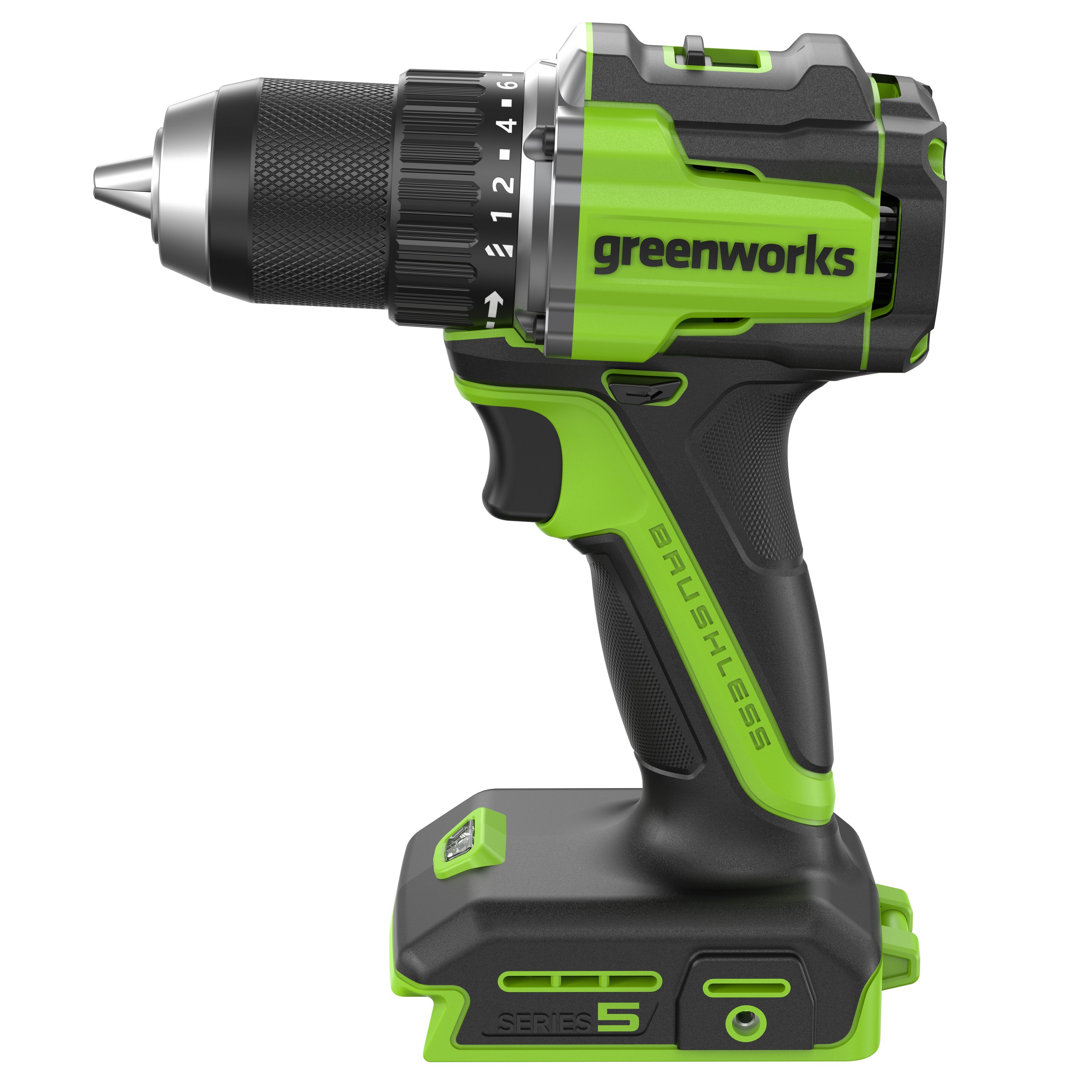 Дрель-шуруповерт 30/60 Нм аккумуляторная Greenworks 24V DD560 3708407, бесщеточная, без АКБ и ЗУ