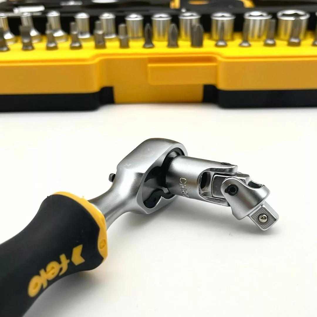 Набор бит SL/ND/PH/Tx/SQ/BH/MS с трещоткой и рукояткой ERGONIC в кейсе, 36 шт FELO 057 836 56
