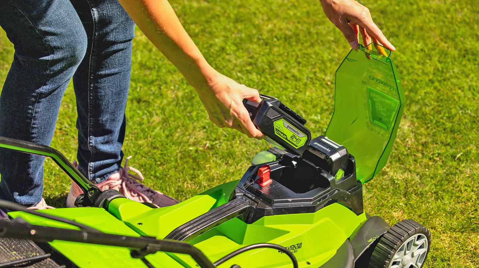 Газонокосилка аккумуляторная 41 см Greenworks 2х24V (48V) G24X2LM41 2512607, без АКБ и ЗУ