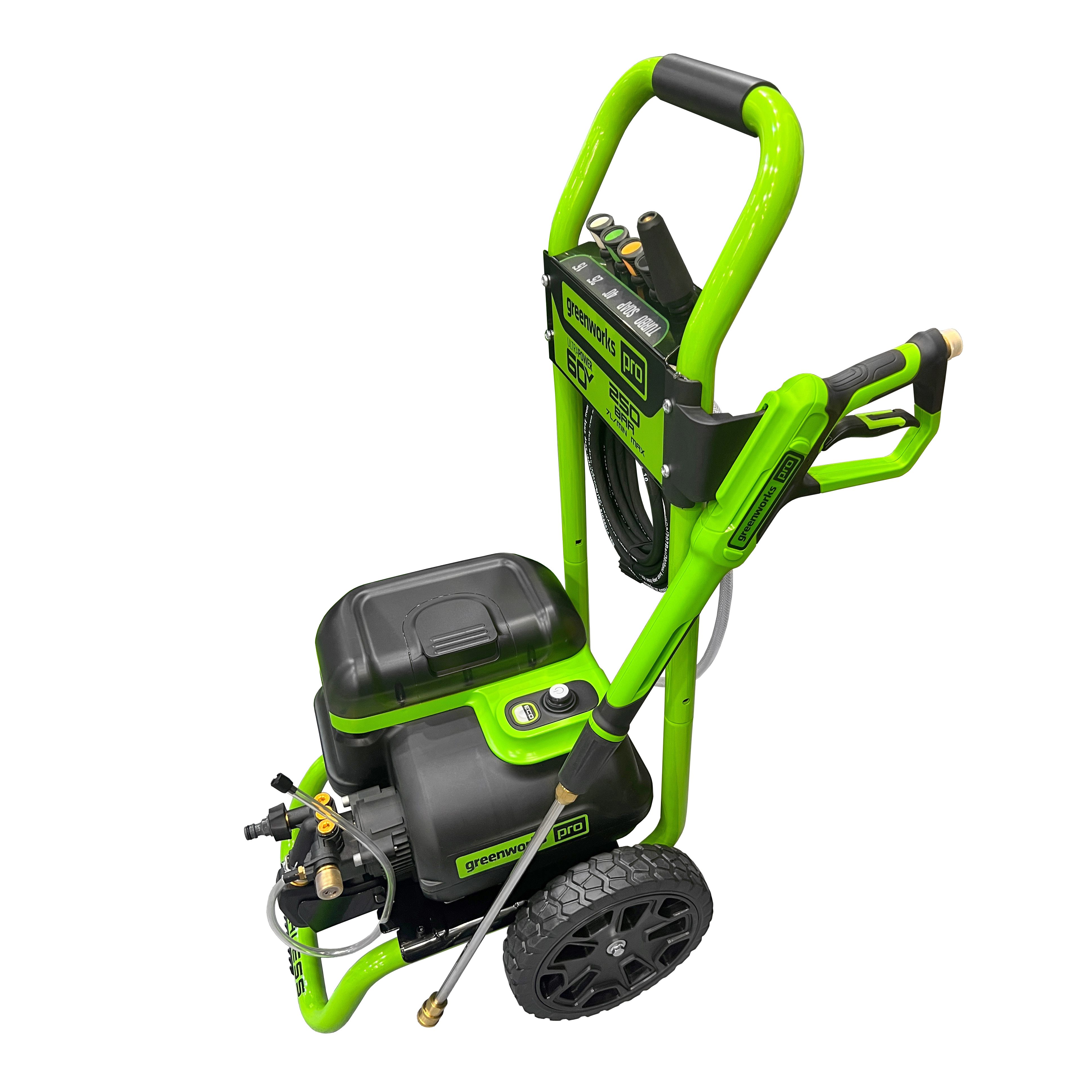 Мойка высокого давления аккумуляторная 250 бар с портом на два аккумулятора Greenworks GDPW60DP 60V 5106207, без АКБ и ЗУ