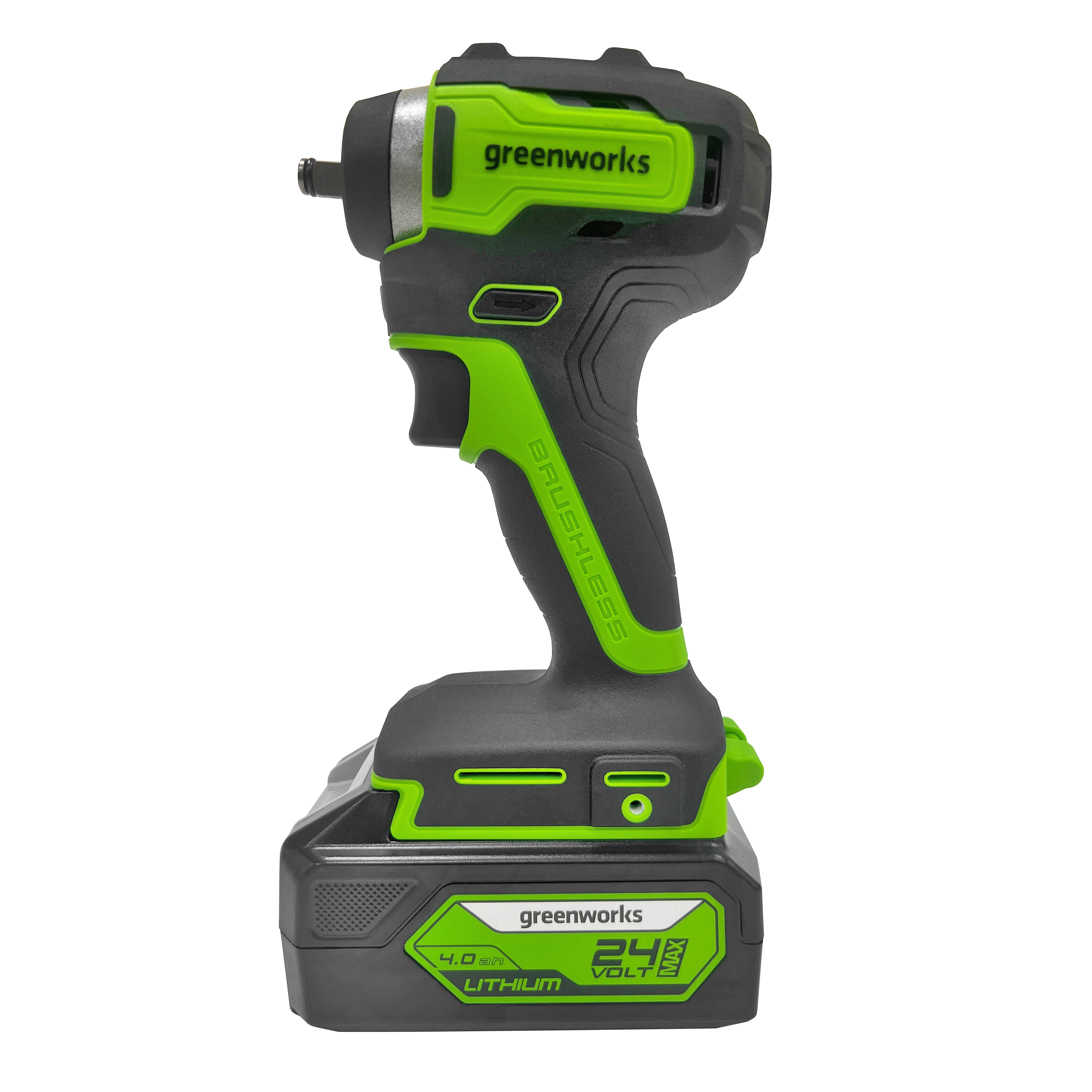 Гайковёрт ударный аккумуляторный Greenworks 24V 200Нм G24IW200 3803607, бесщёточный, без АКБ и ЗУ