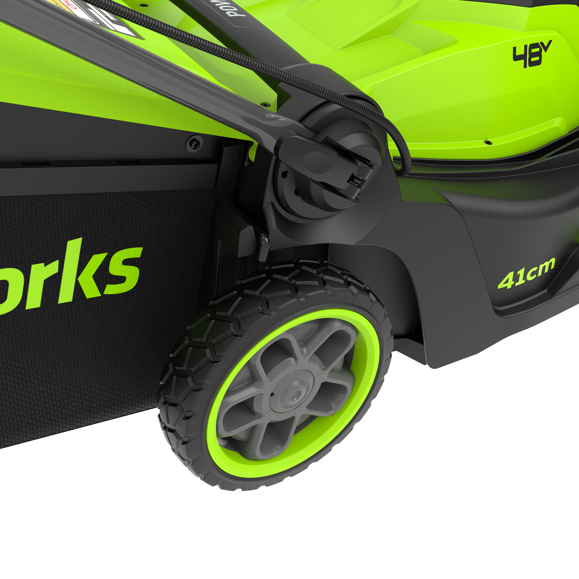 Газонокосилка аккумуляторная 41 см Greenworks 2х24V (48V) GD24X2LM411 2520907, бесщеточная, без АКБ и ЗУ