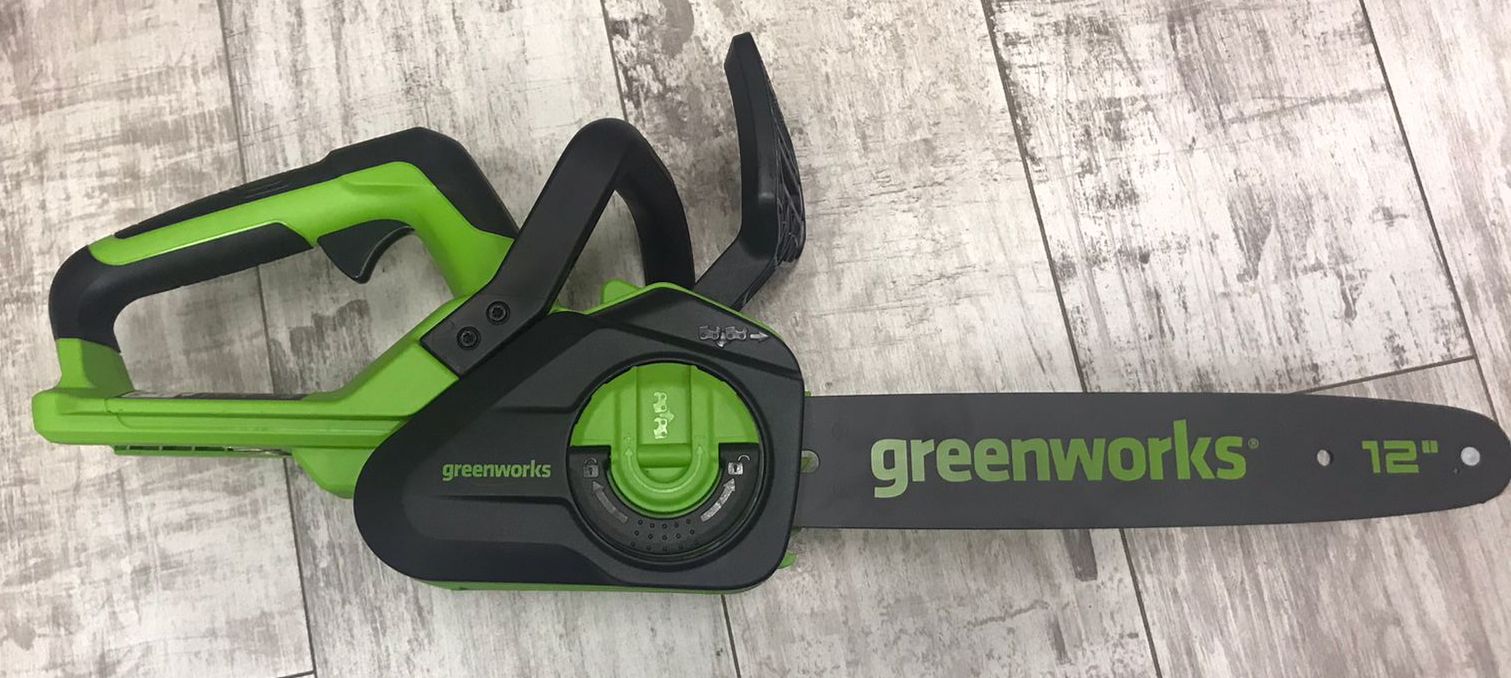 Пила аккумуляторная цепная Greenworks 30 см 24V GD24CS30, бесщеточная, без АКБ и ЗУ
