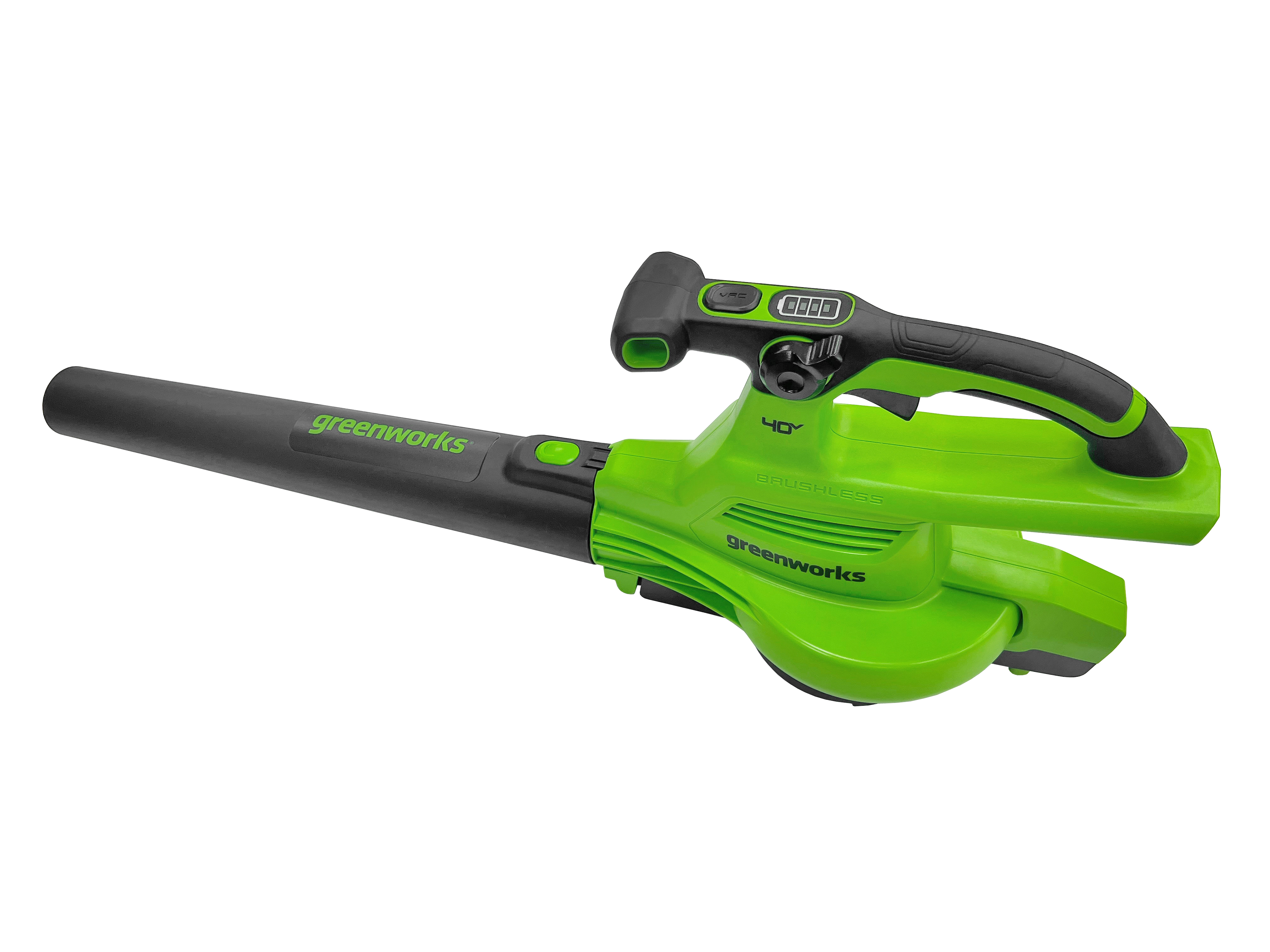 Воздуходув – садовый пылесос аккумуляторный Greenworks 40V GD40BV 2406907, бесщёточный, без АКБ и ЗУ
