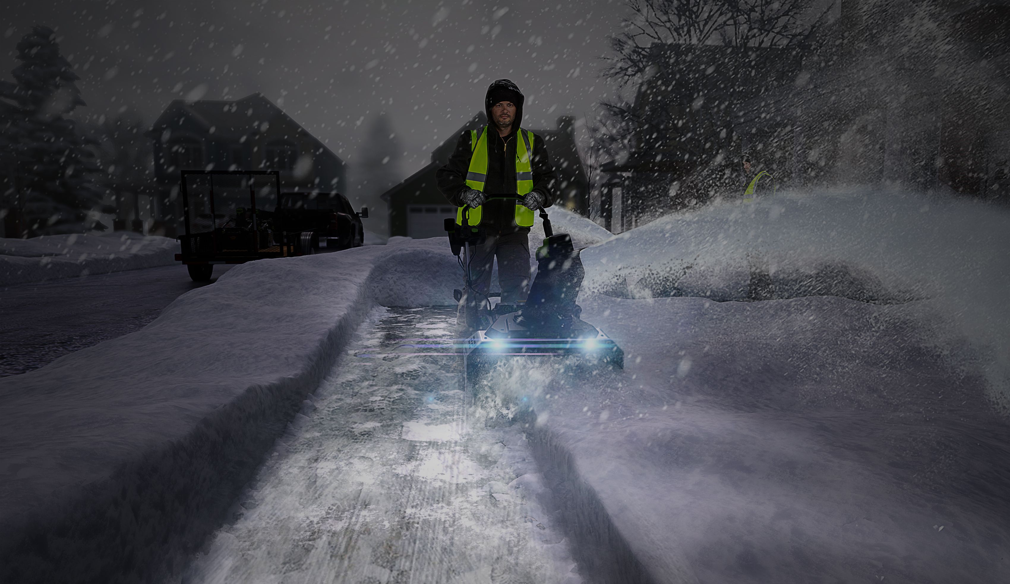 Снегоуборщик аккумуляторный Greenworks 56 см 82V GD82ST 2602507, бесщёточный, без АКБ и ЗУ