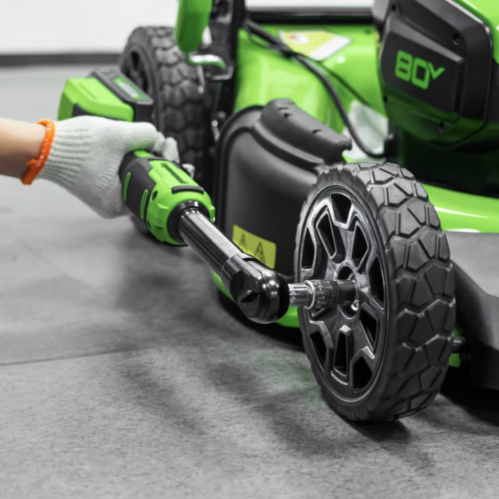 Гайковёрт-трещотка удлиненная, редуктор 170 мм, аккумуляторная Greenworks 24V GD24RWX 3804207, бесщеточная, без АКБ и ЗУ, в сумке