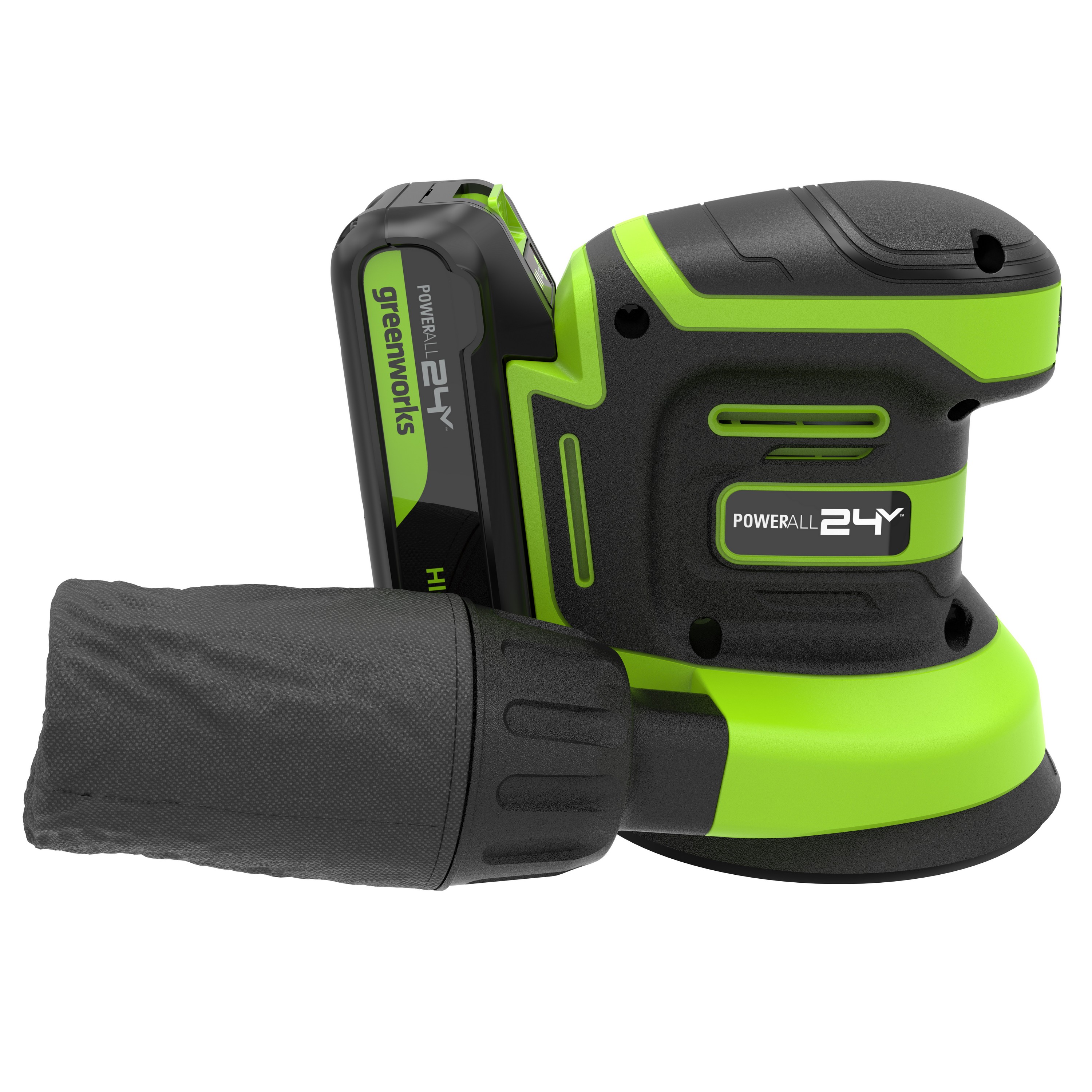 Шлифмашинка эксцентриковая 125 мм аккумуляторная Greenworks 24V OS325 3100907, без АКБ и ЗУ