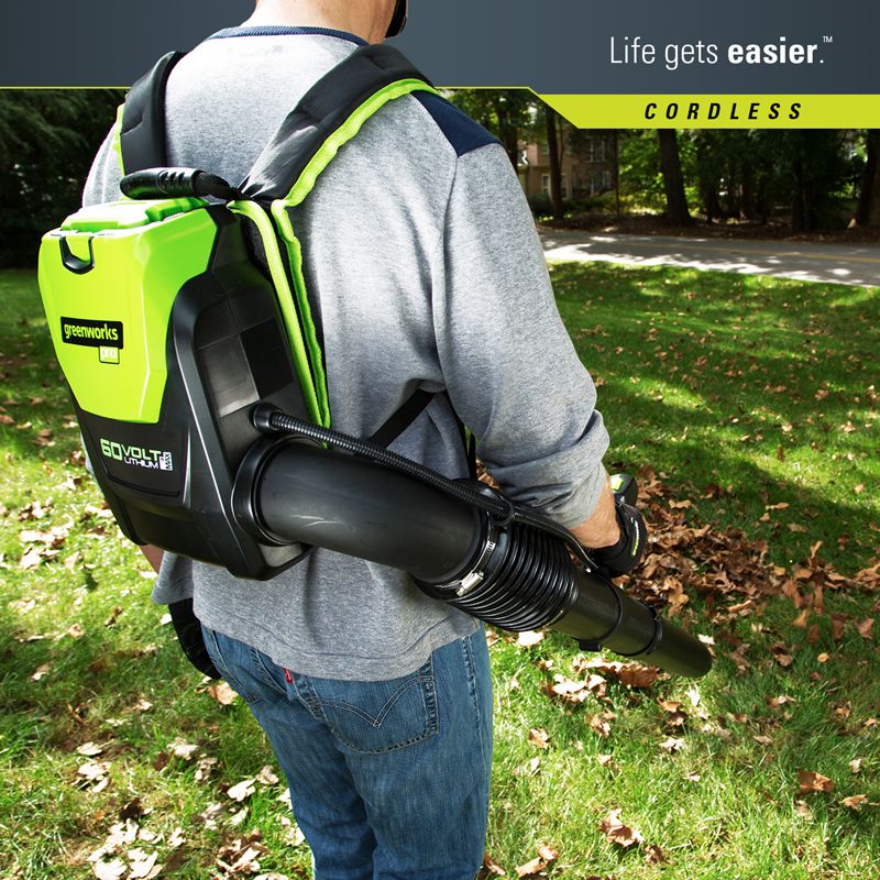 Воздуходув аккумуляторный ранцевый Greenworks 60V GD60BPB 2402307, бесщёточный, без АКБ и ЗУ